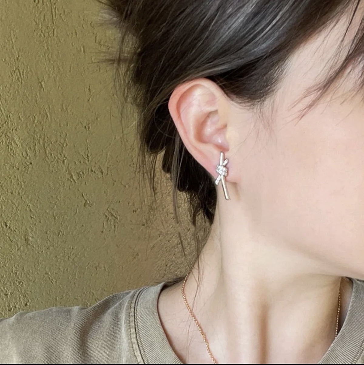 Tiffany & Co. Silver Brass Knot Earrings