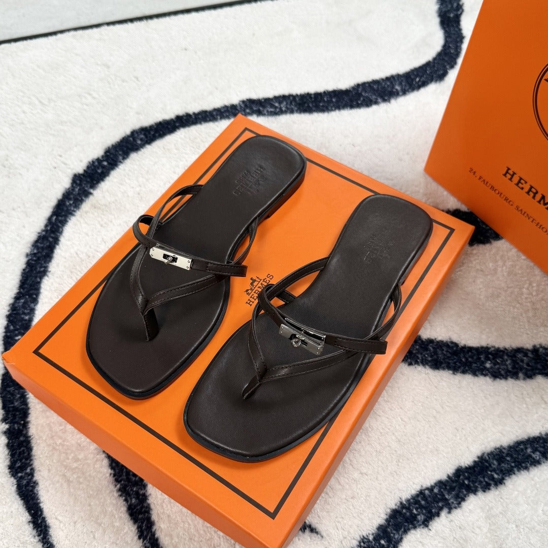 Hermes Leather Logo Slides