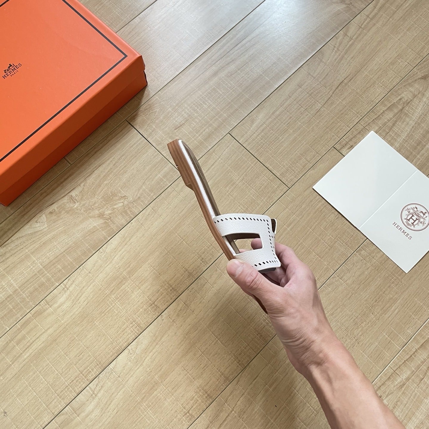 Hermes Leather Slides