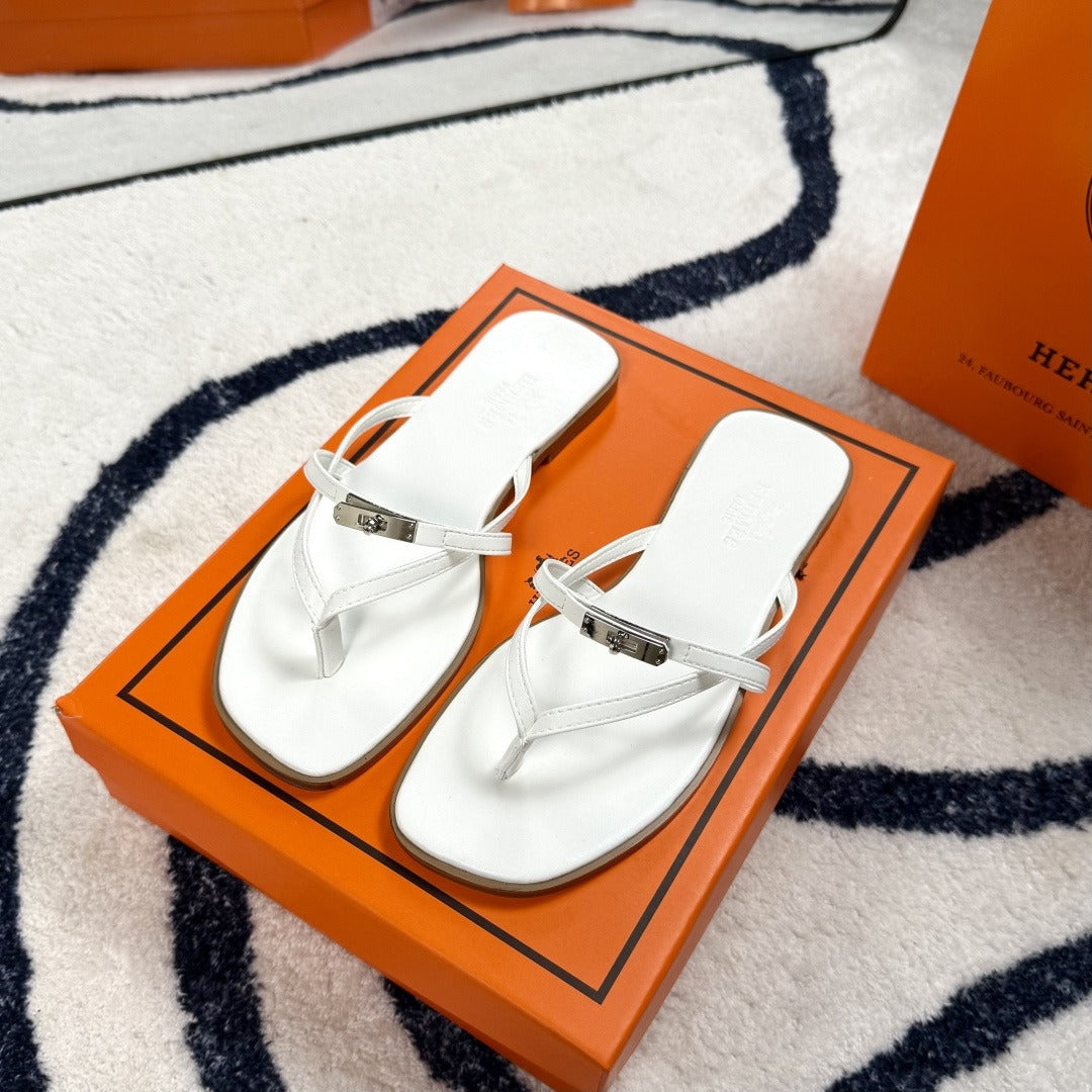 Hermes Leather Logo Slides