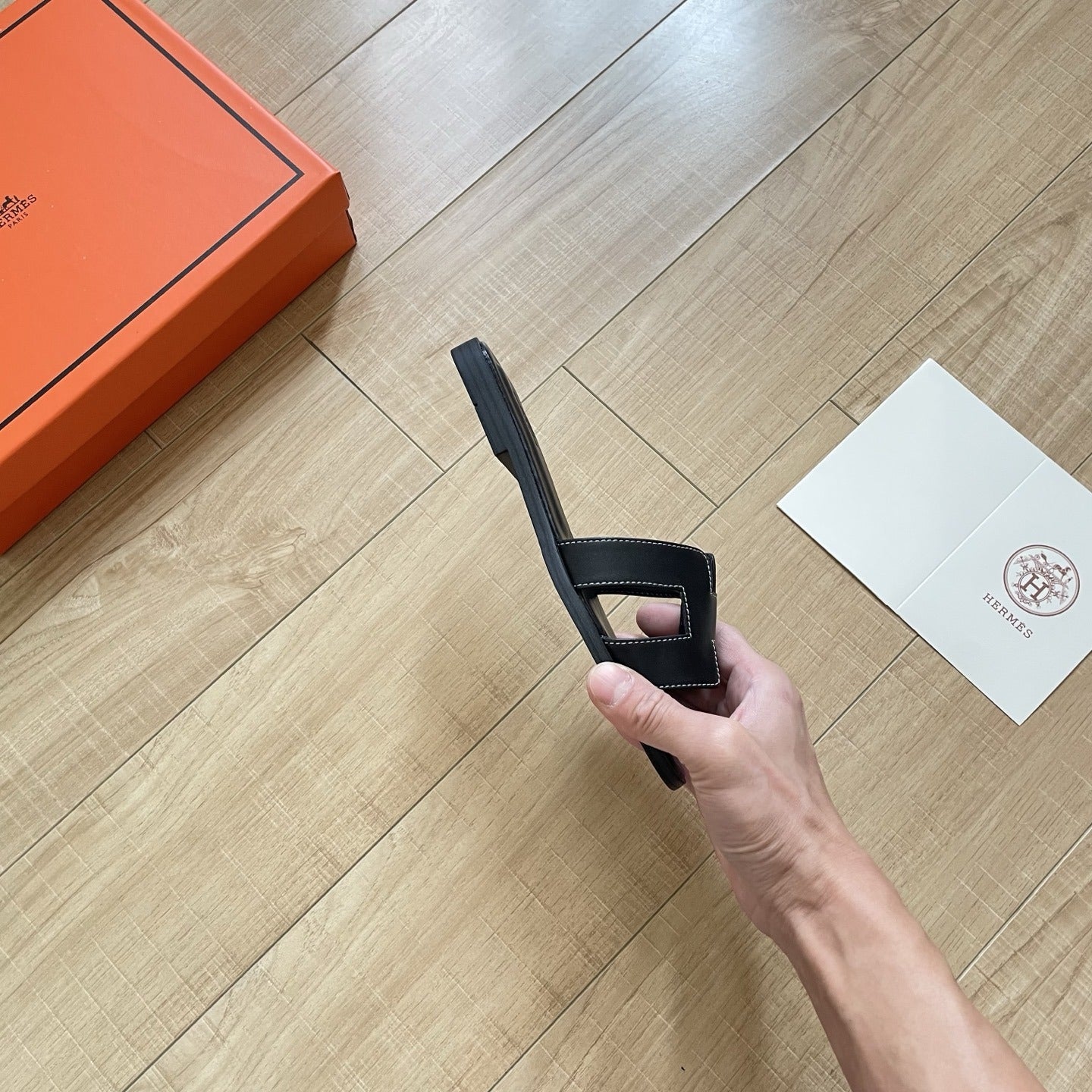 Hermes Leather Slides