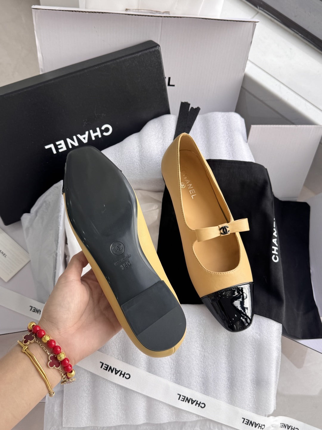 Chanel Patent Leather Bow Shoes
