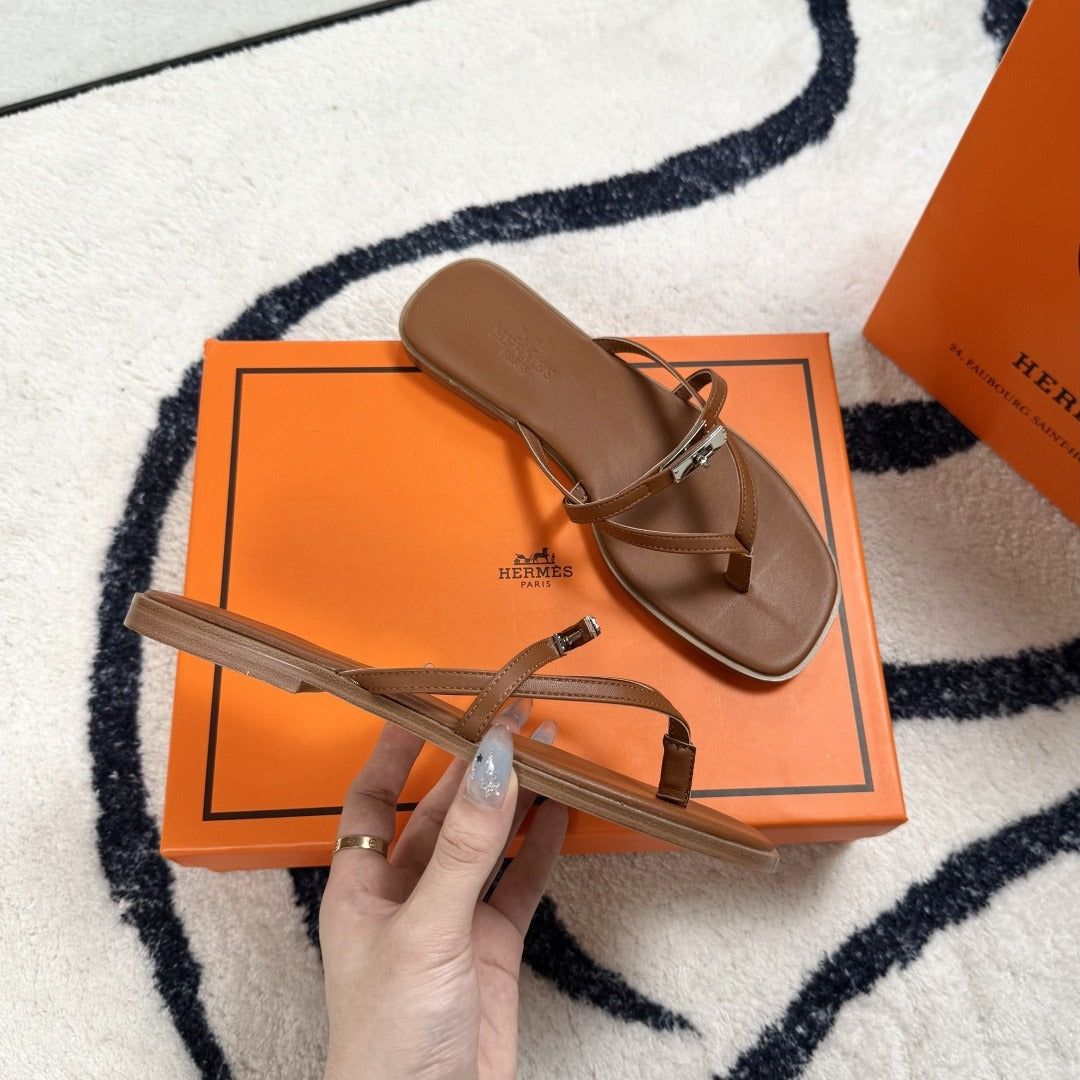 Hermes Leather Logo Slides