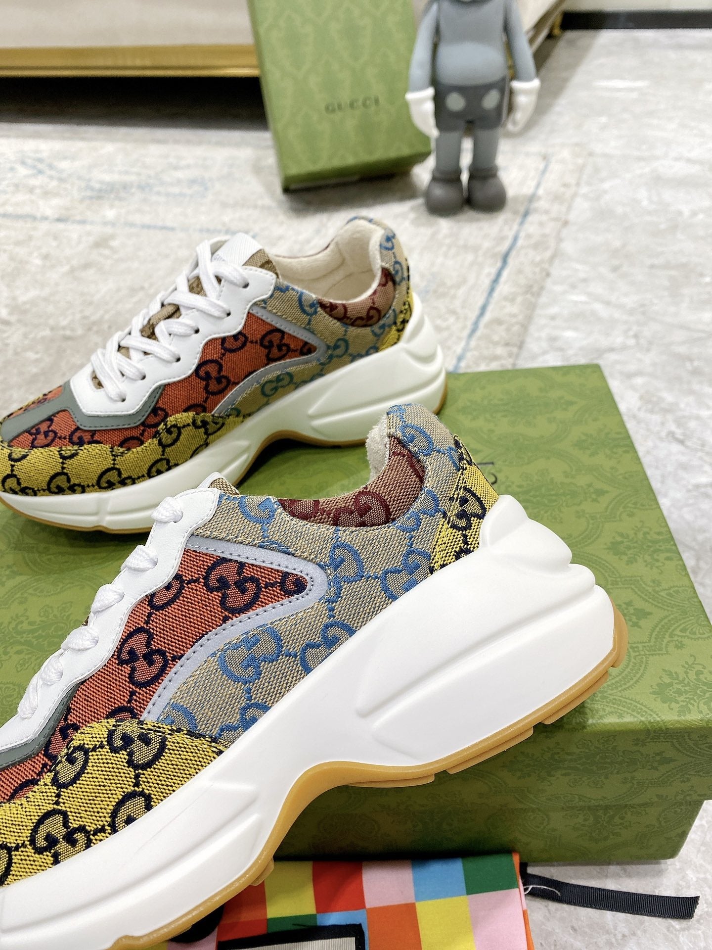 Gucci Lambskin Leather Logo Sneakers