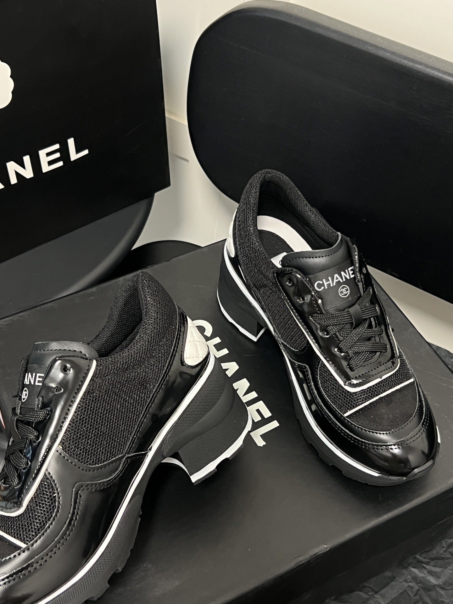 Chanel Logo Sneakers