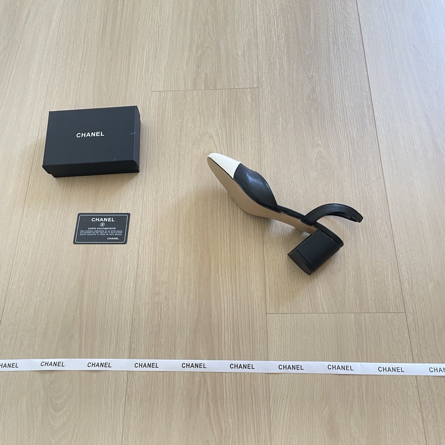 Chanel Leather Colorblock Sandals