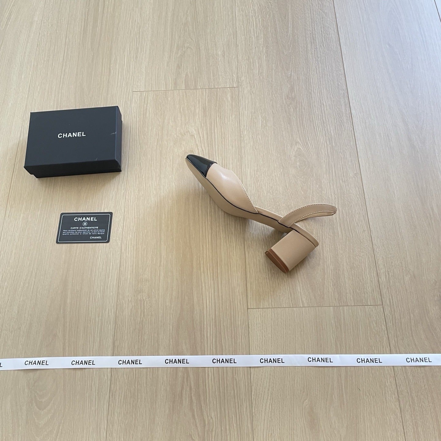 Chanel Leather Colorblock Sandals