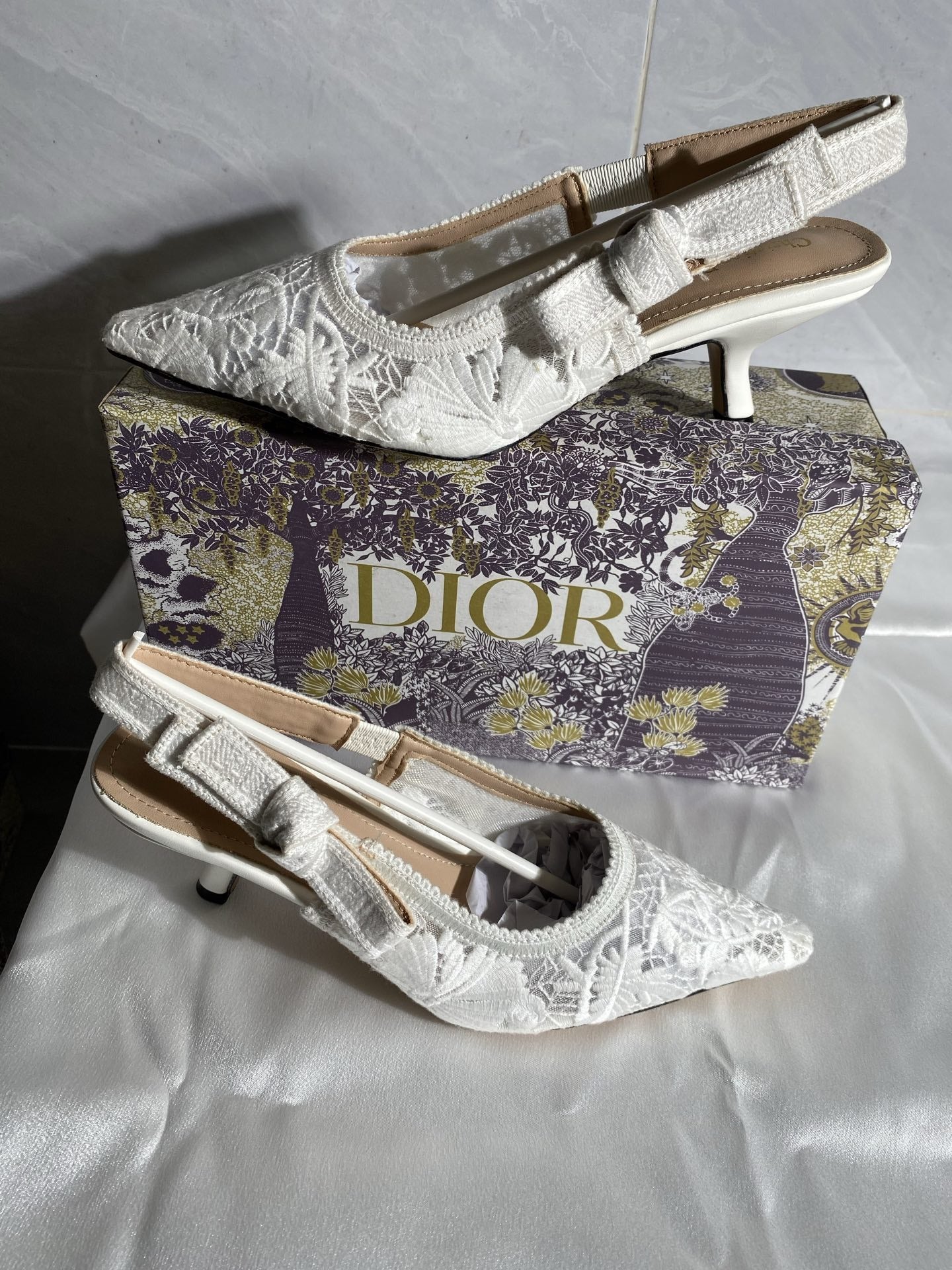 Dior Embroidered Heels