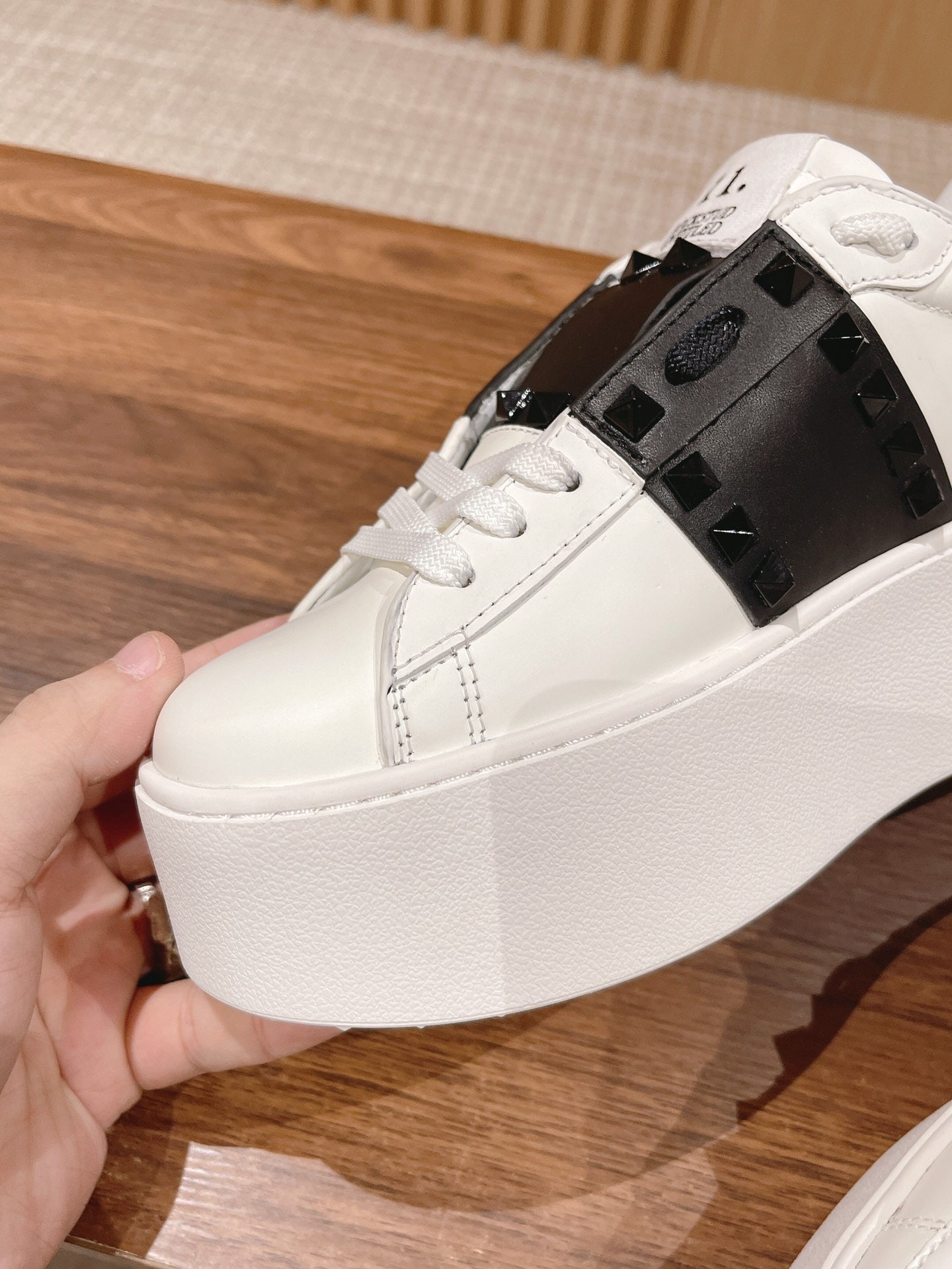 Valentino Calfskin Leather Sneakers