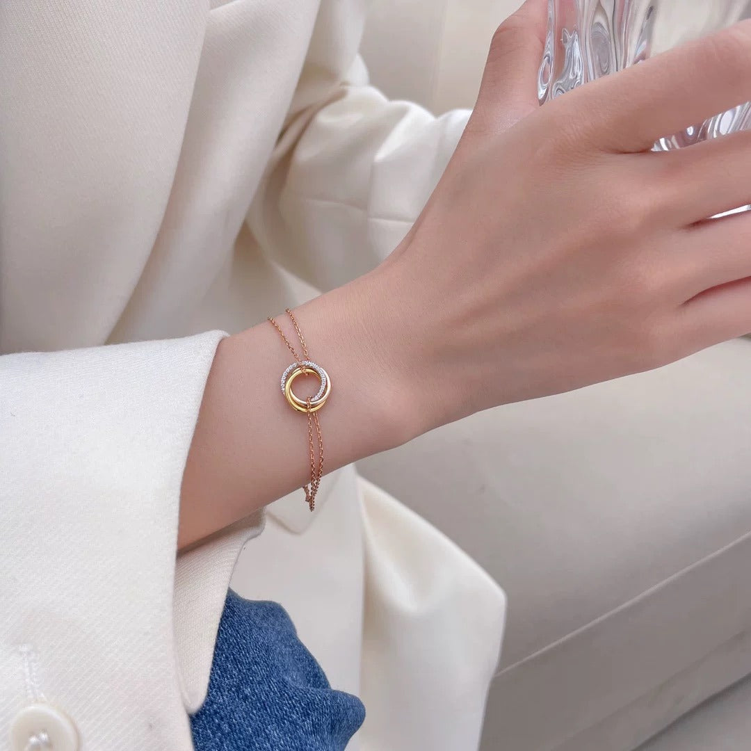 Cartier Gold Brass Colorblock Bracelet