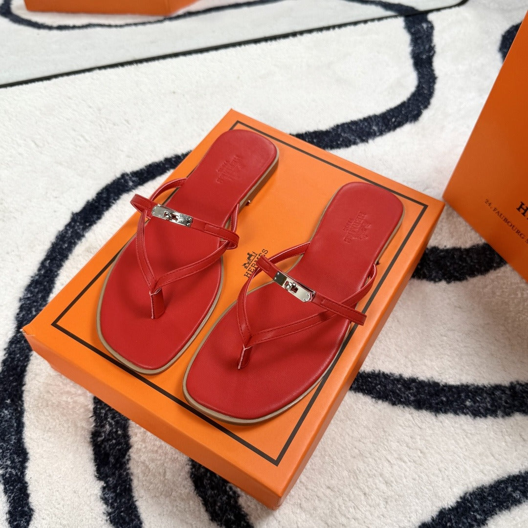 Hermes Leather Logo Slides