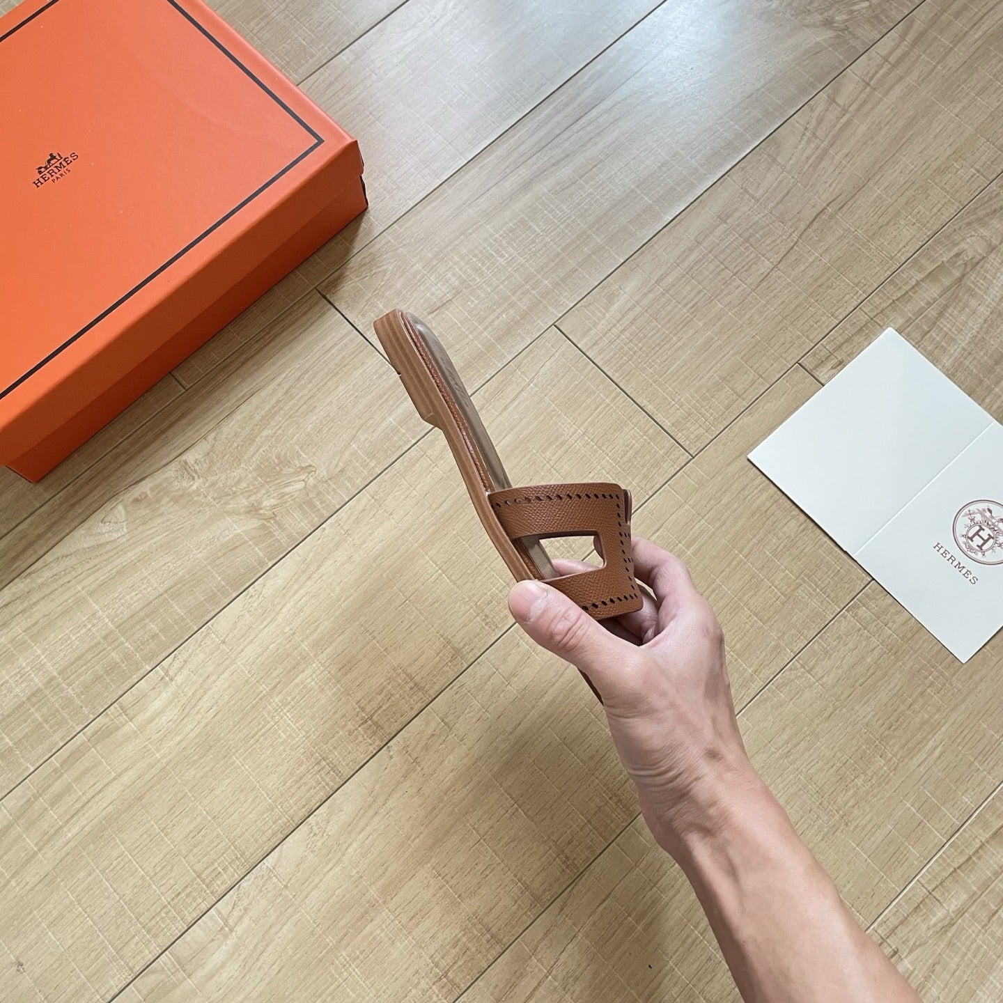 Hermes Leather Slides