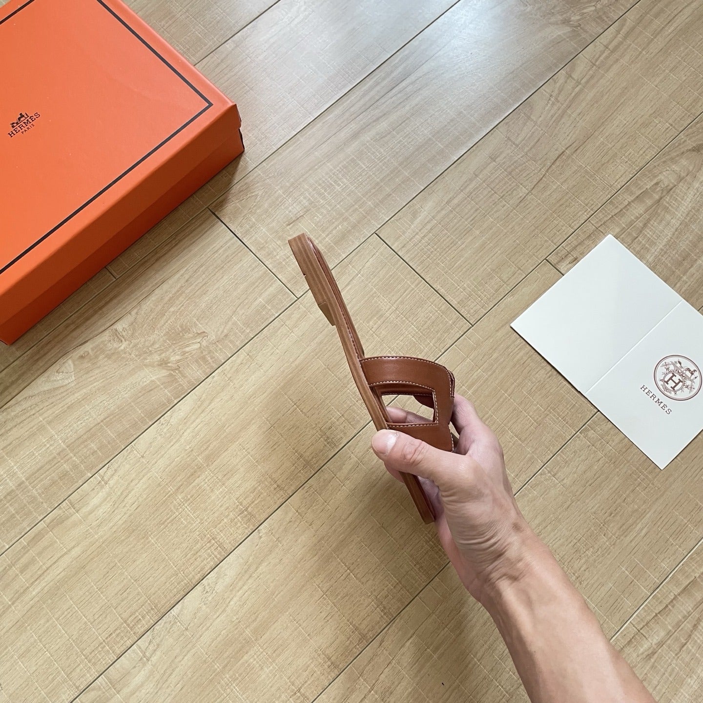 Hermes Leather Slides