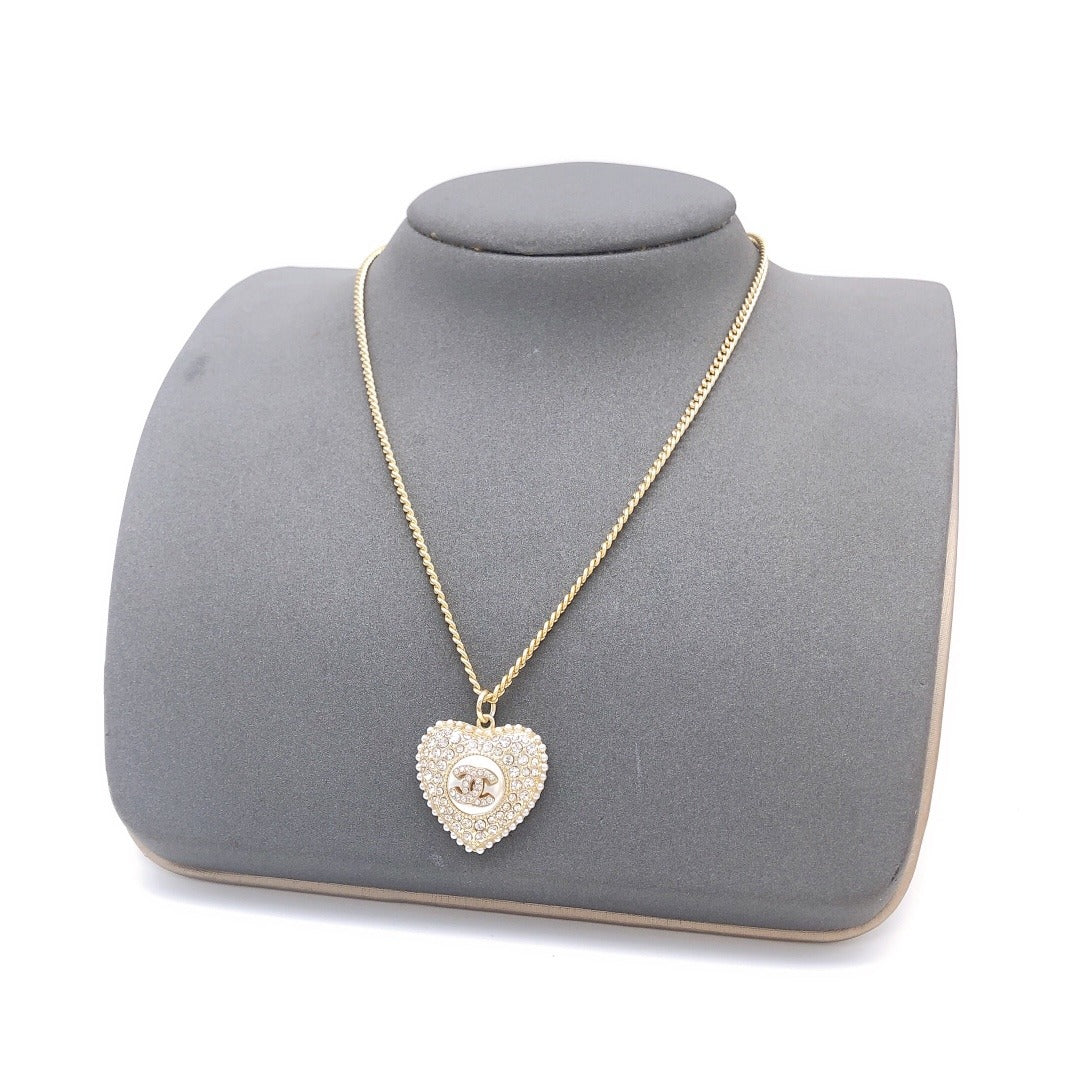 Chanel Black Heart Necklace