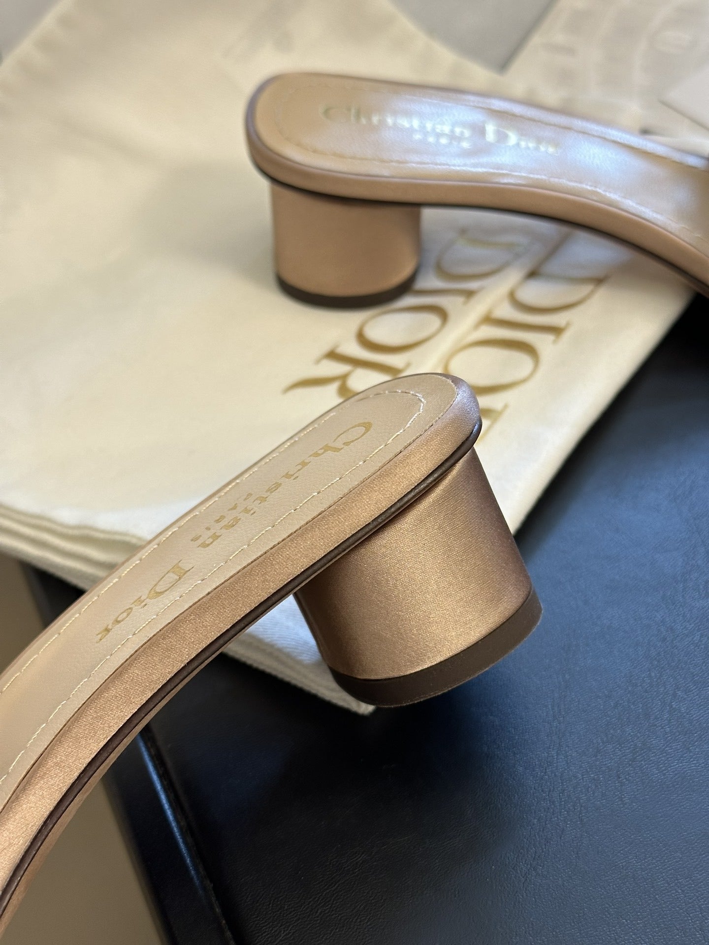 Dior Cotton & Leather Slides