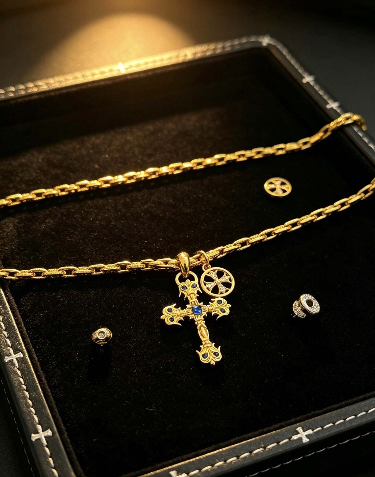 Chrome Hearts Sterling Silver Cross Necklace