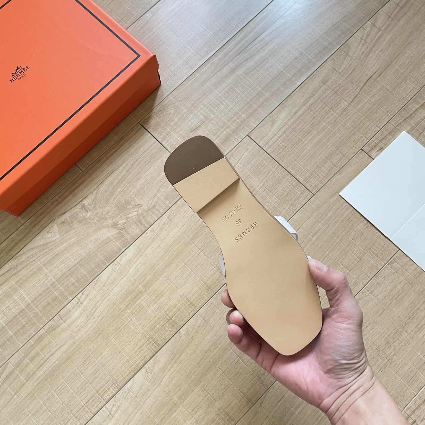 Hermes Leather Slides