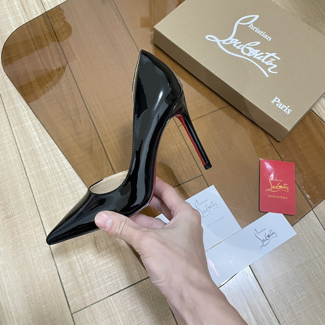 Jimmy Choo Patent Leather & Lambskin Leather Heels
