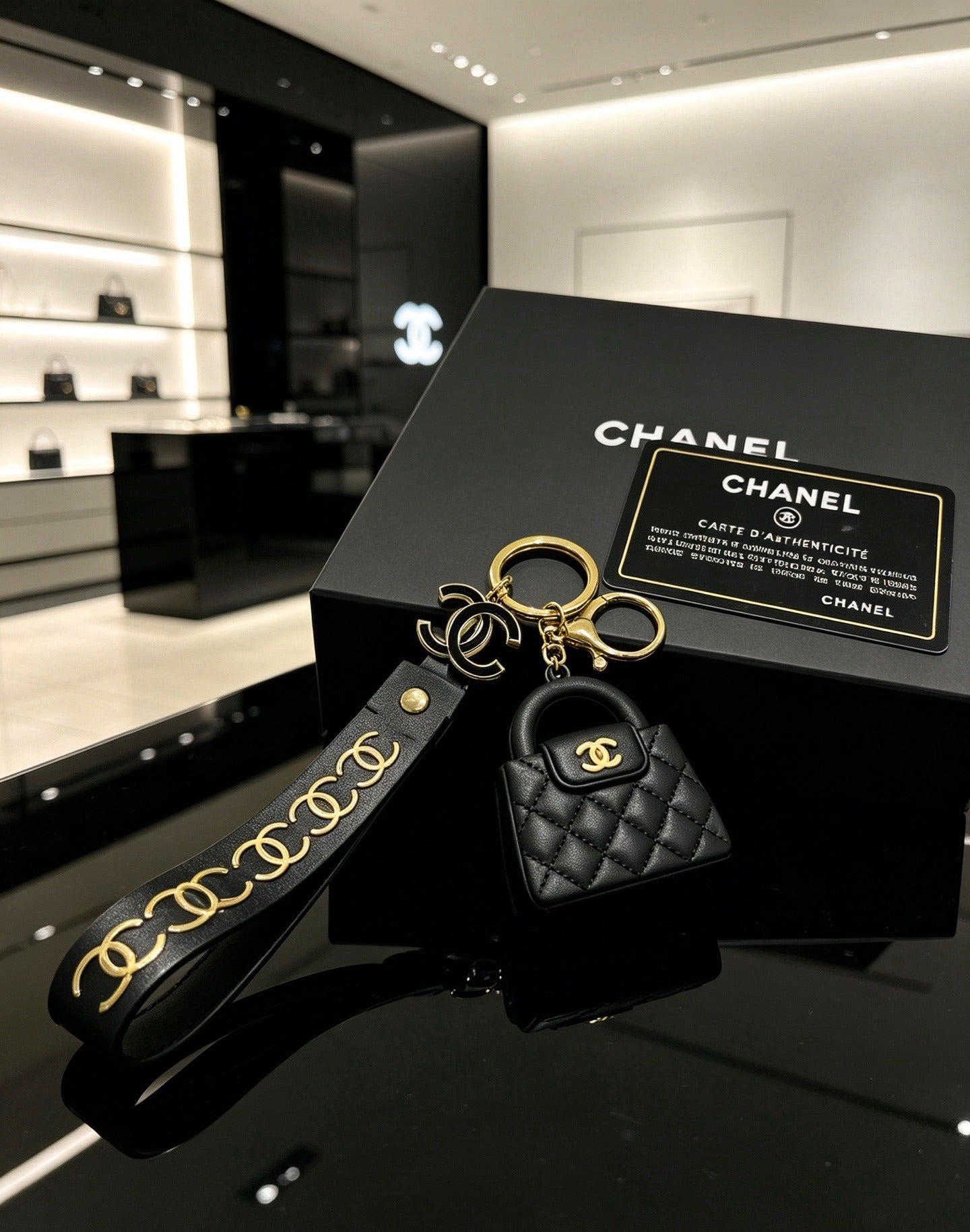 Chanel Vintage-Finish Keychain
