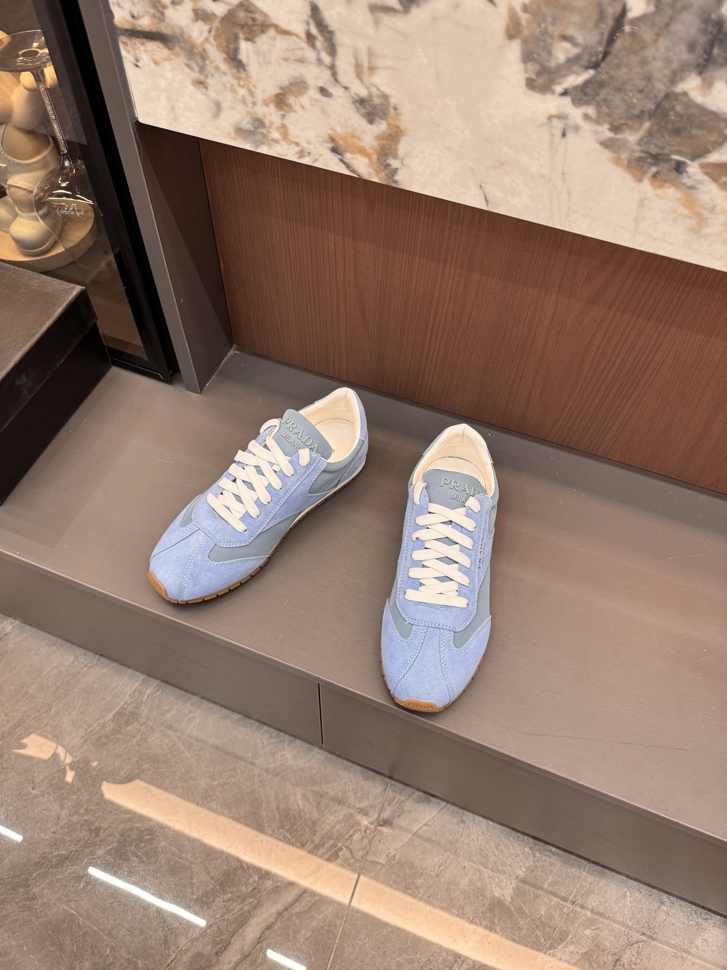 Prada Lambskin Leather Sneakers