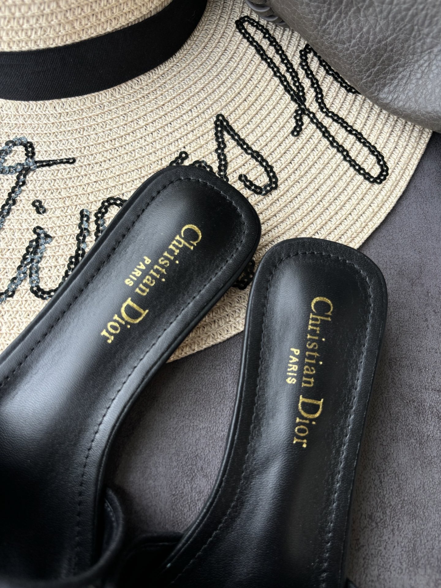 Dior Square Toe Slides