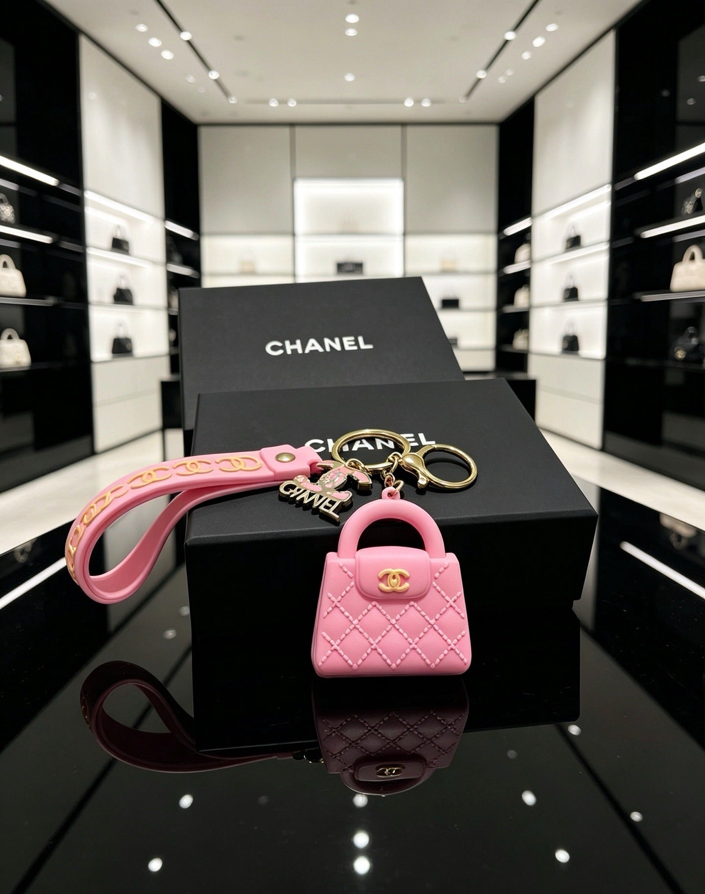 Chanel Vintage-Finish Keychain