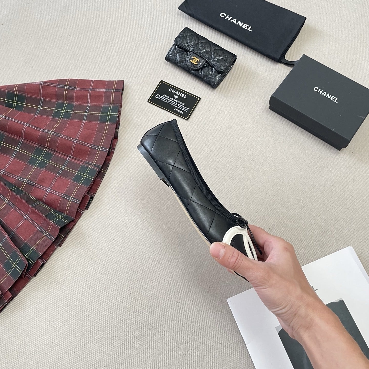 Chanel Leather Ballet Flats