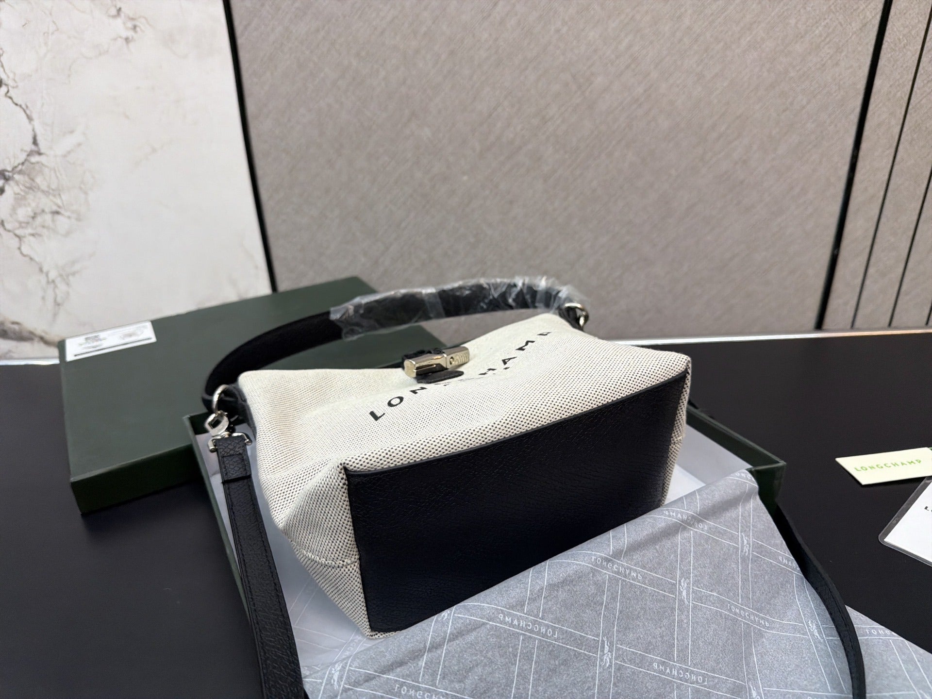 Longchamp Canvas Printed Handbag