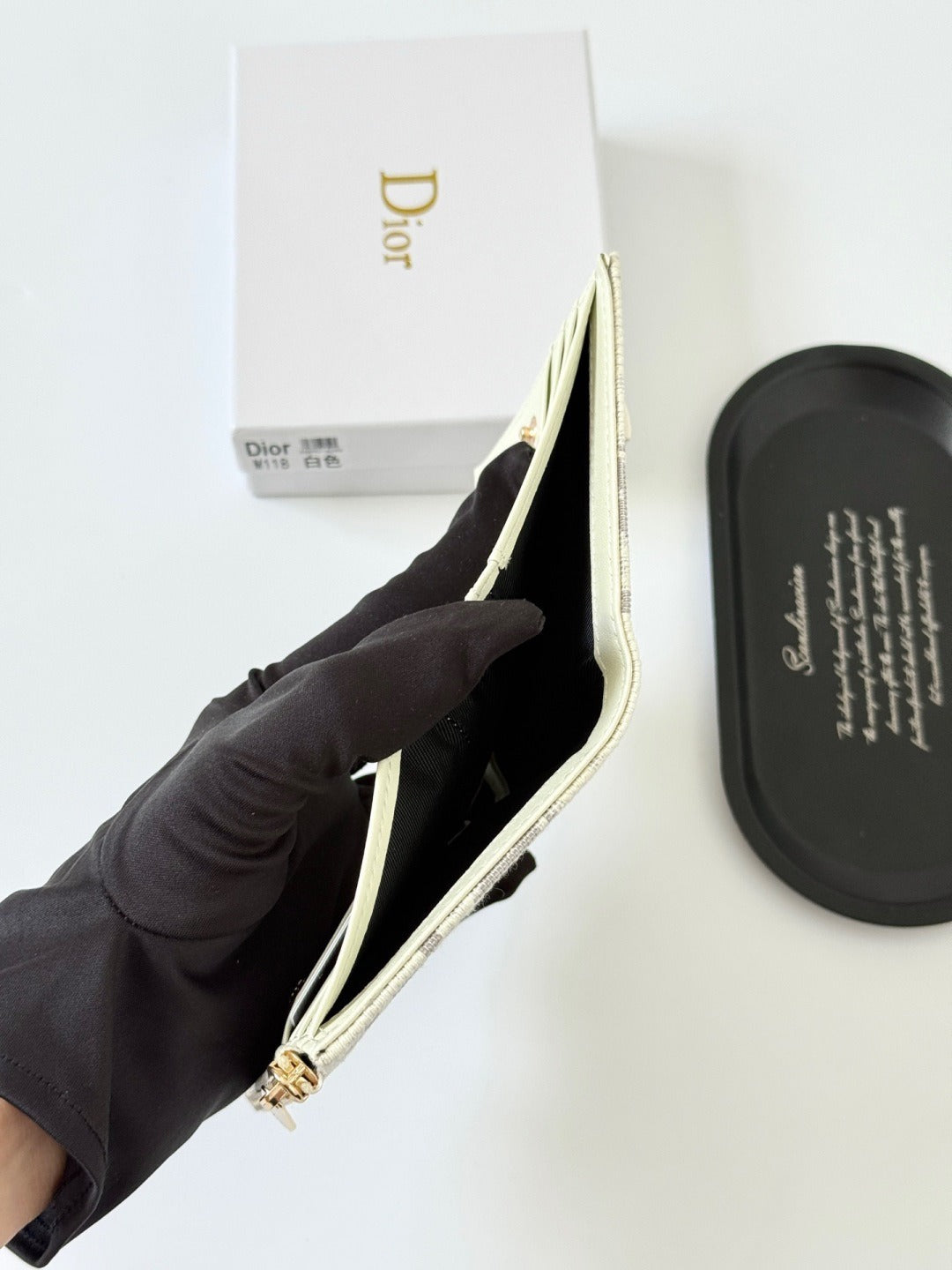 Dior Black Calfskin Leather Wallet