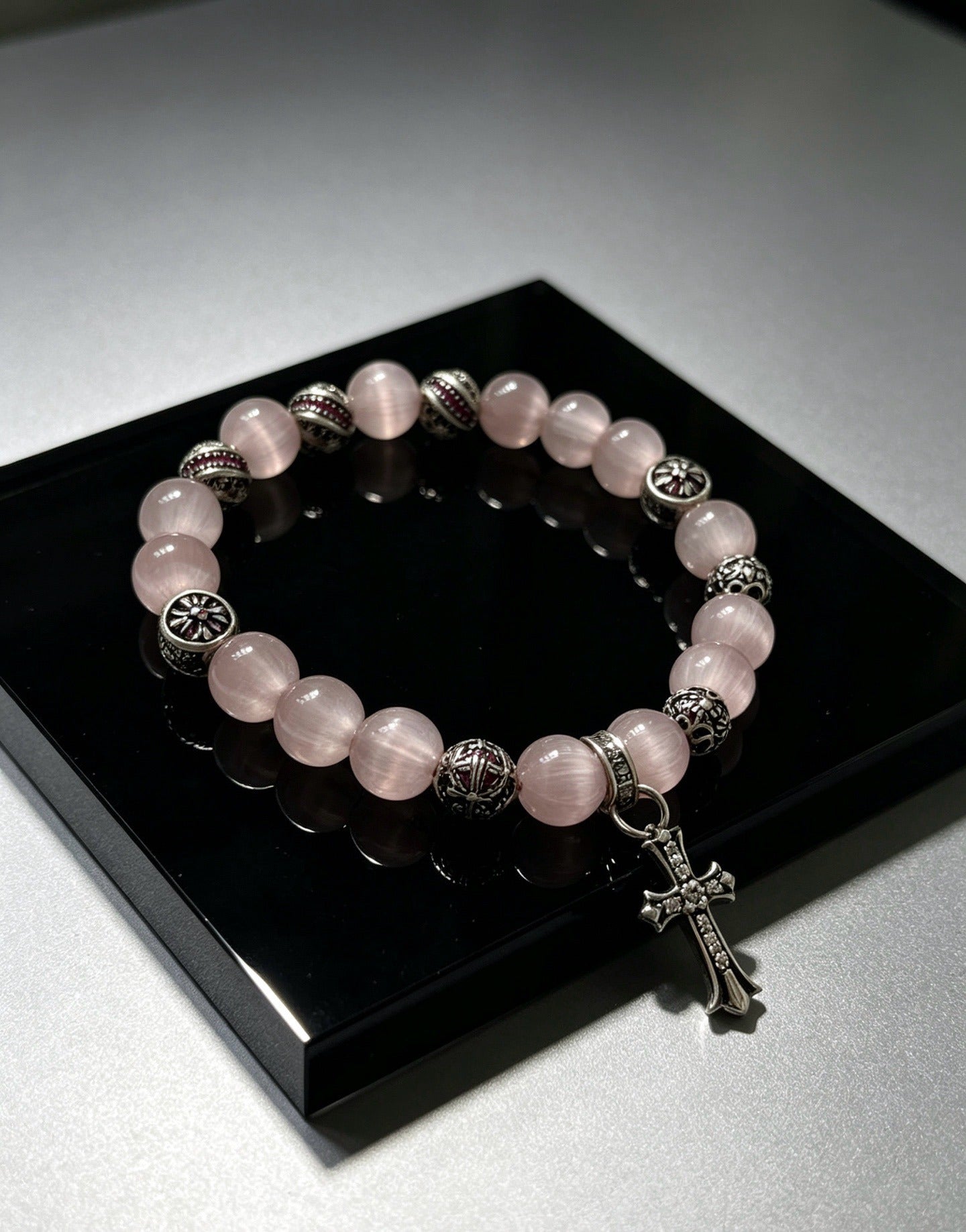 Chrome Hearts Sterling Silver Cross Bracelet