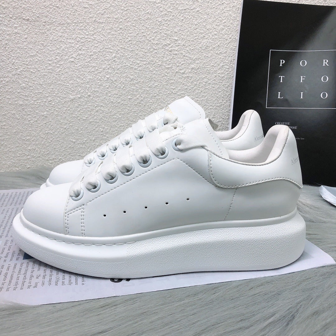 Alexander McQueen Lambskin Leather Logo Sneakers