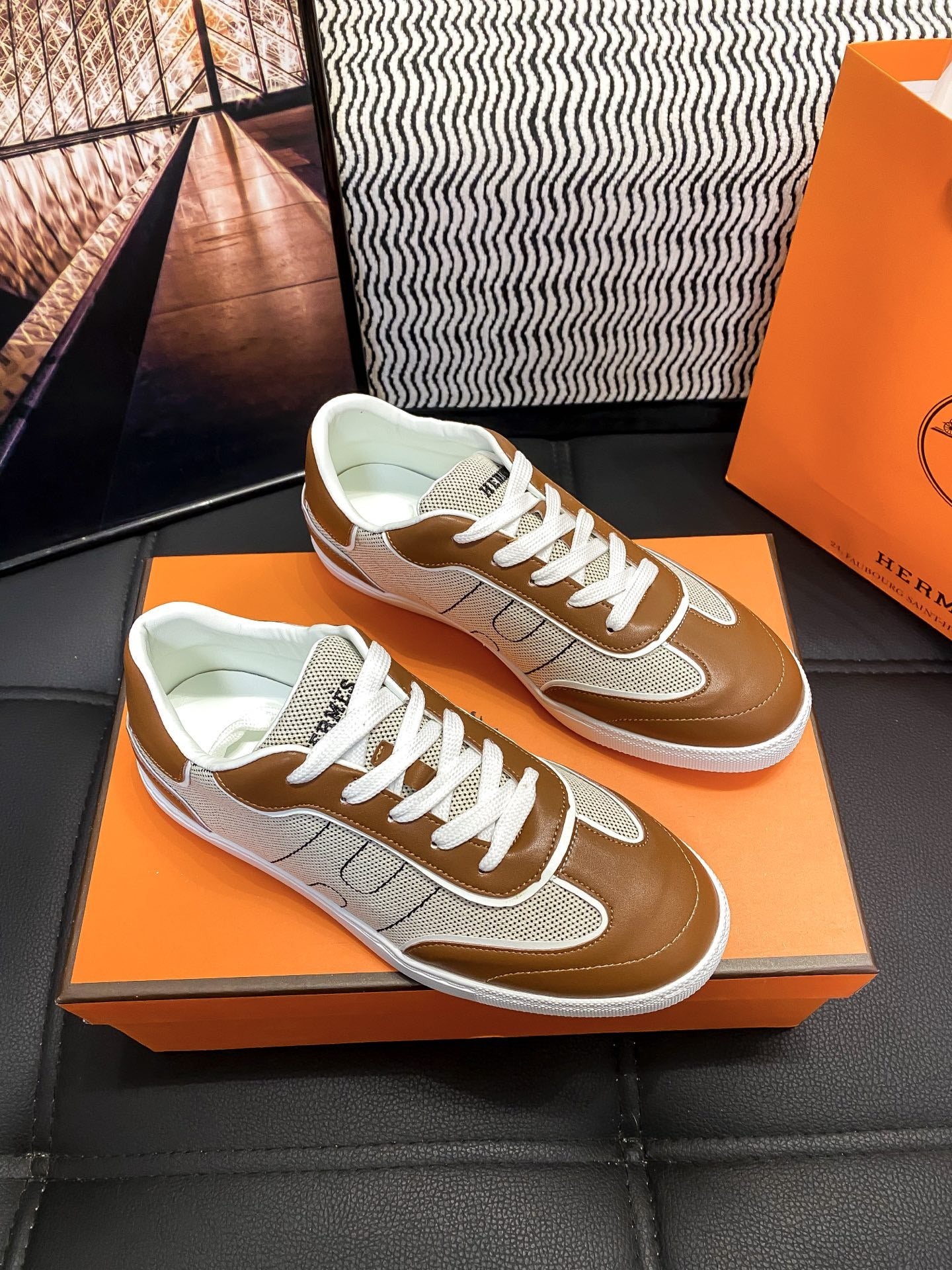 Hermes Black Sneakers