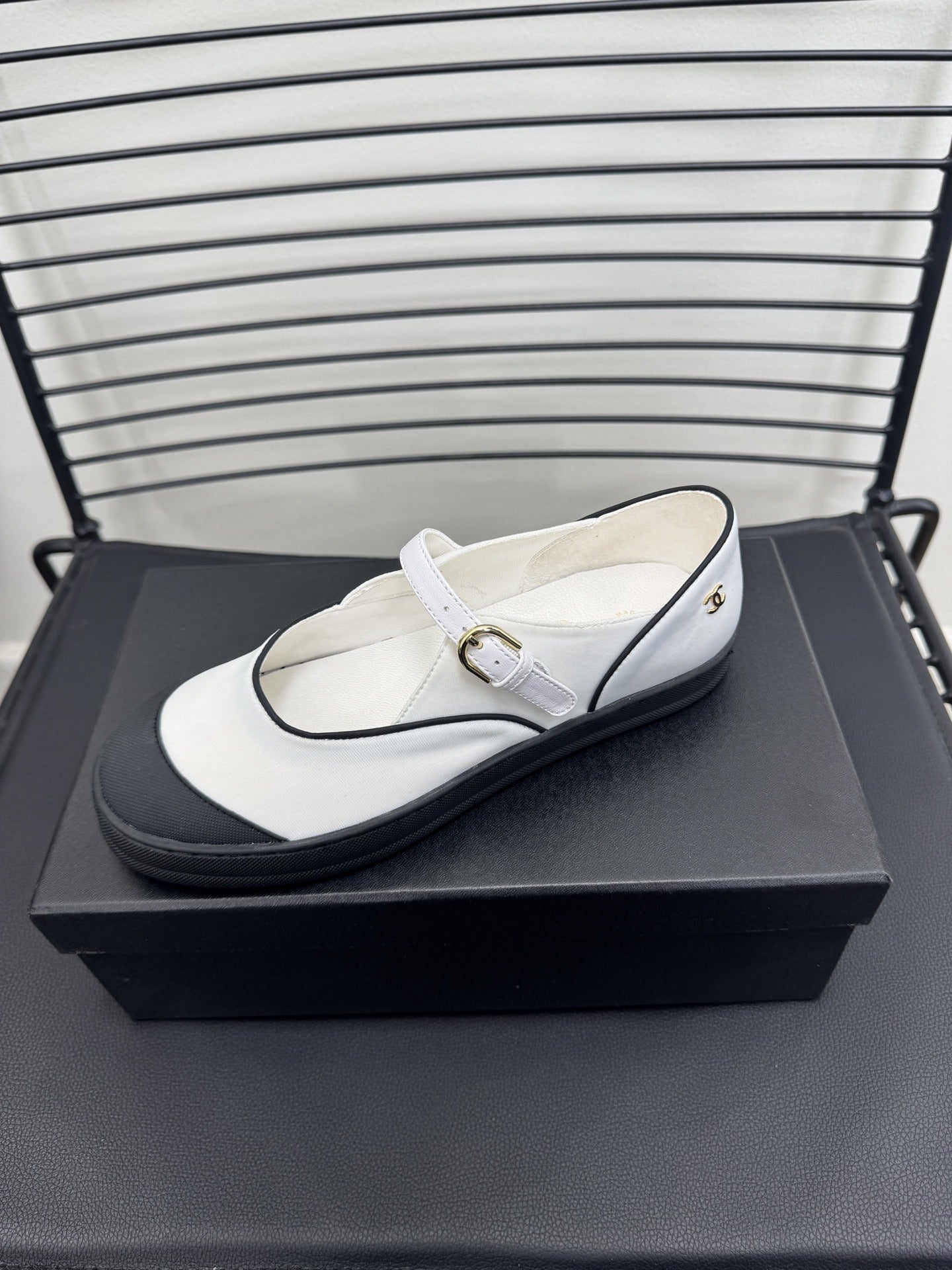 Chanel Lambskin Leather Logo Shoes