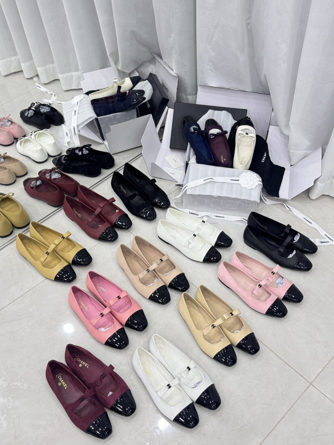 Chanel Patent Leather Bow Shoes