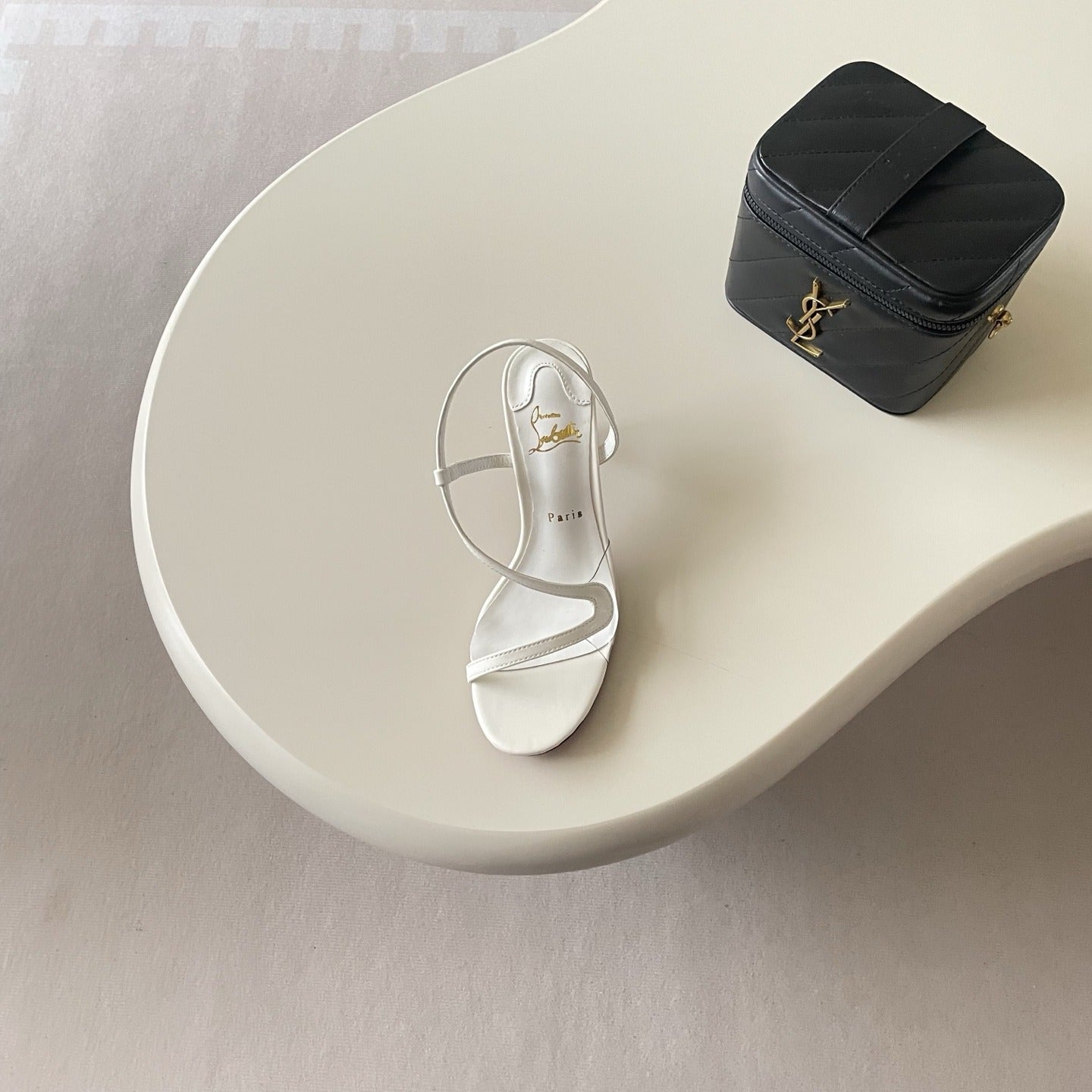 Christian Louboutin Patent Leather & Lambskin Leather Sandals
