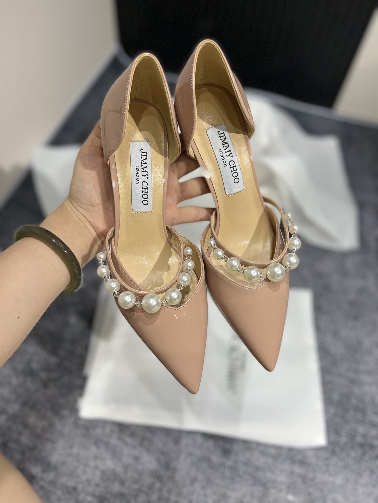 Jimmy Choo Black Pearl Heels