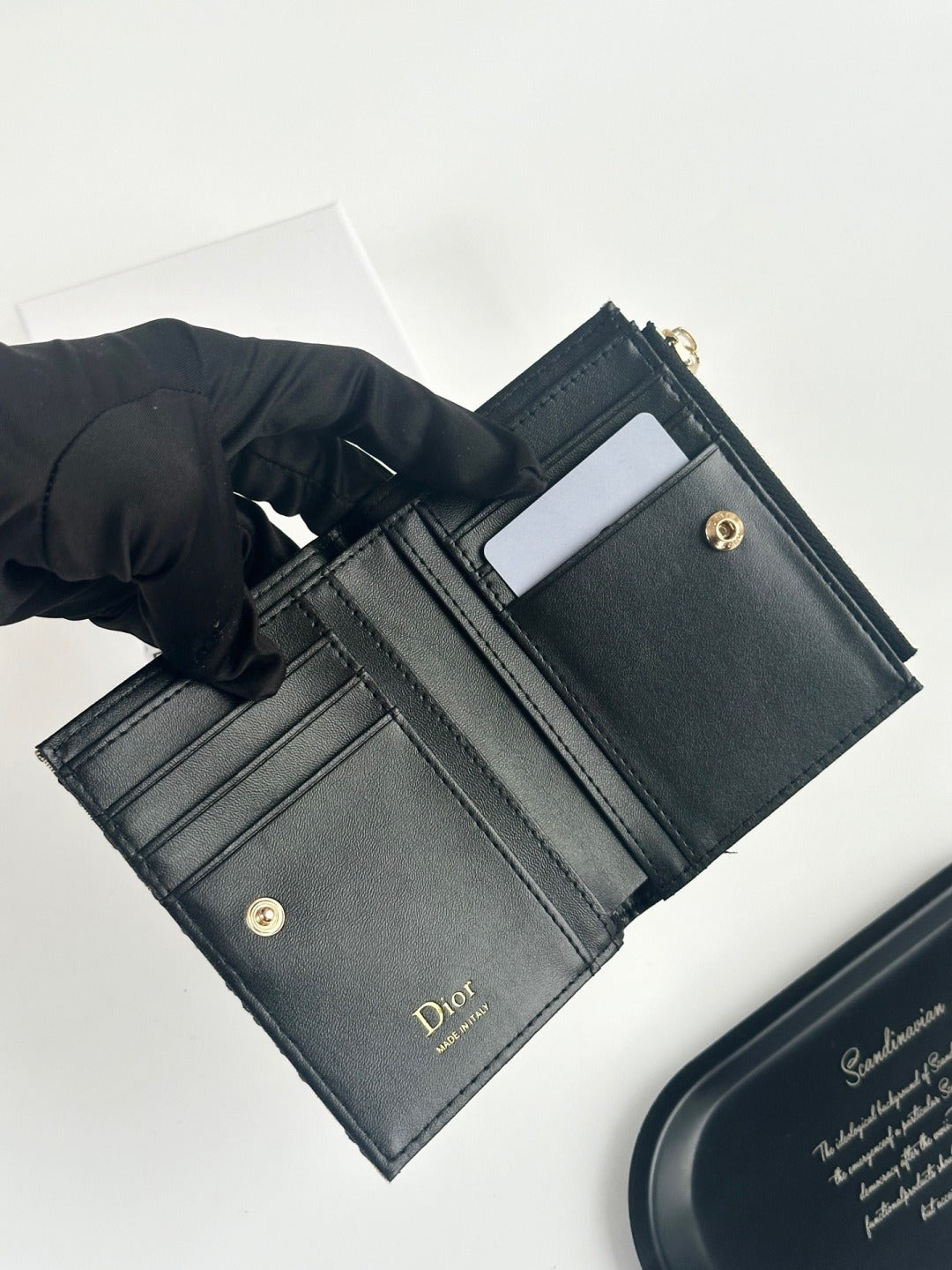 Dior Black Calfskin Leather Wallet