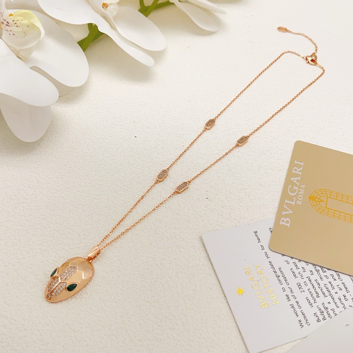Bvlgari Brass Serpent Necklace
