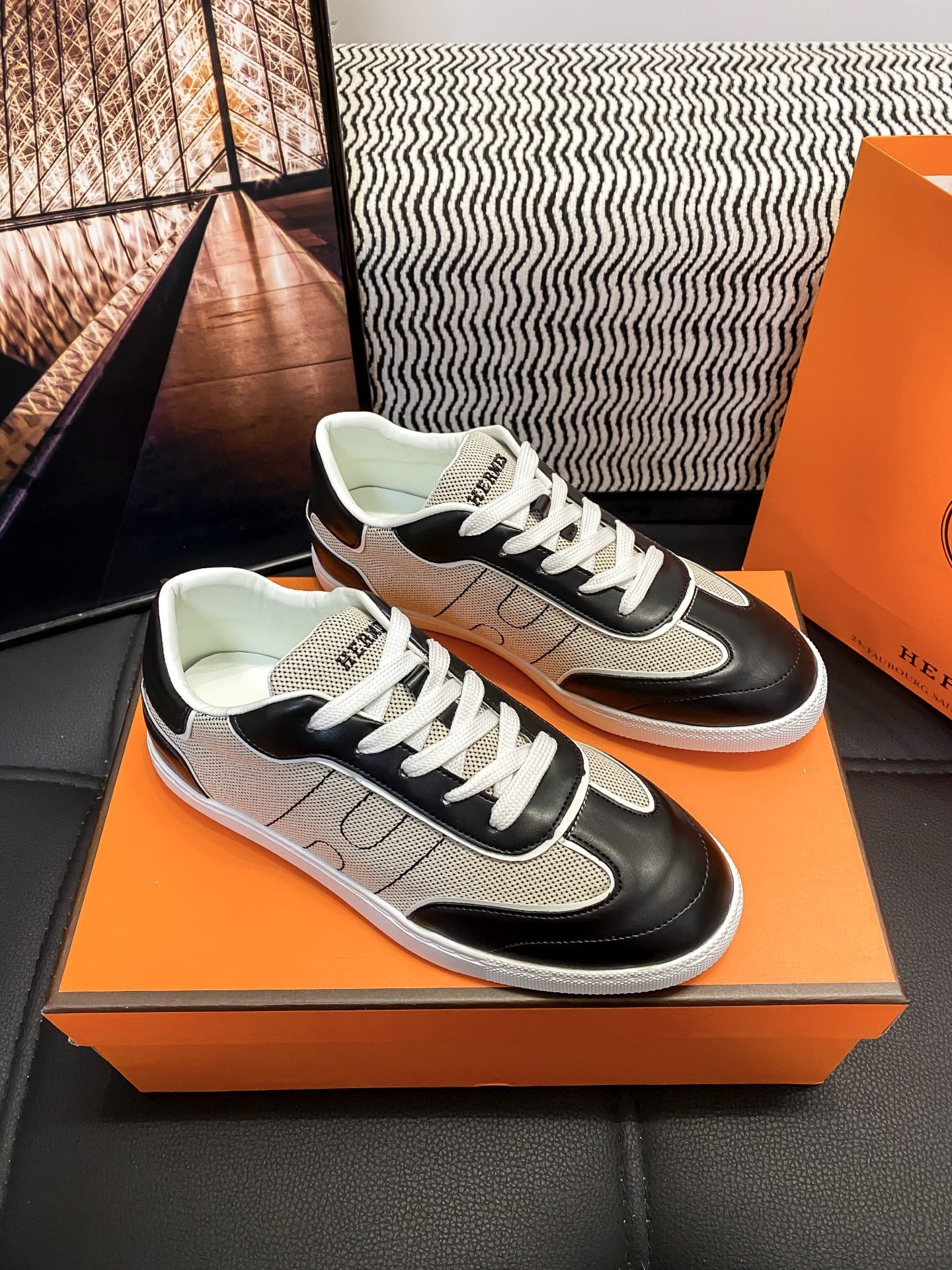 Hermes Black Sneakers