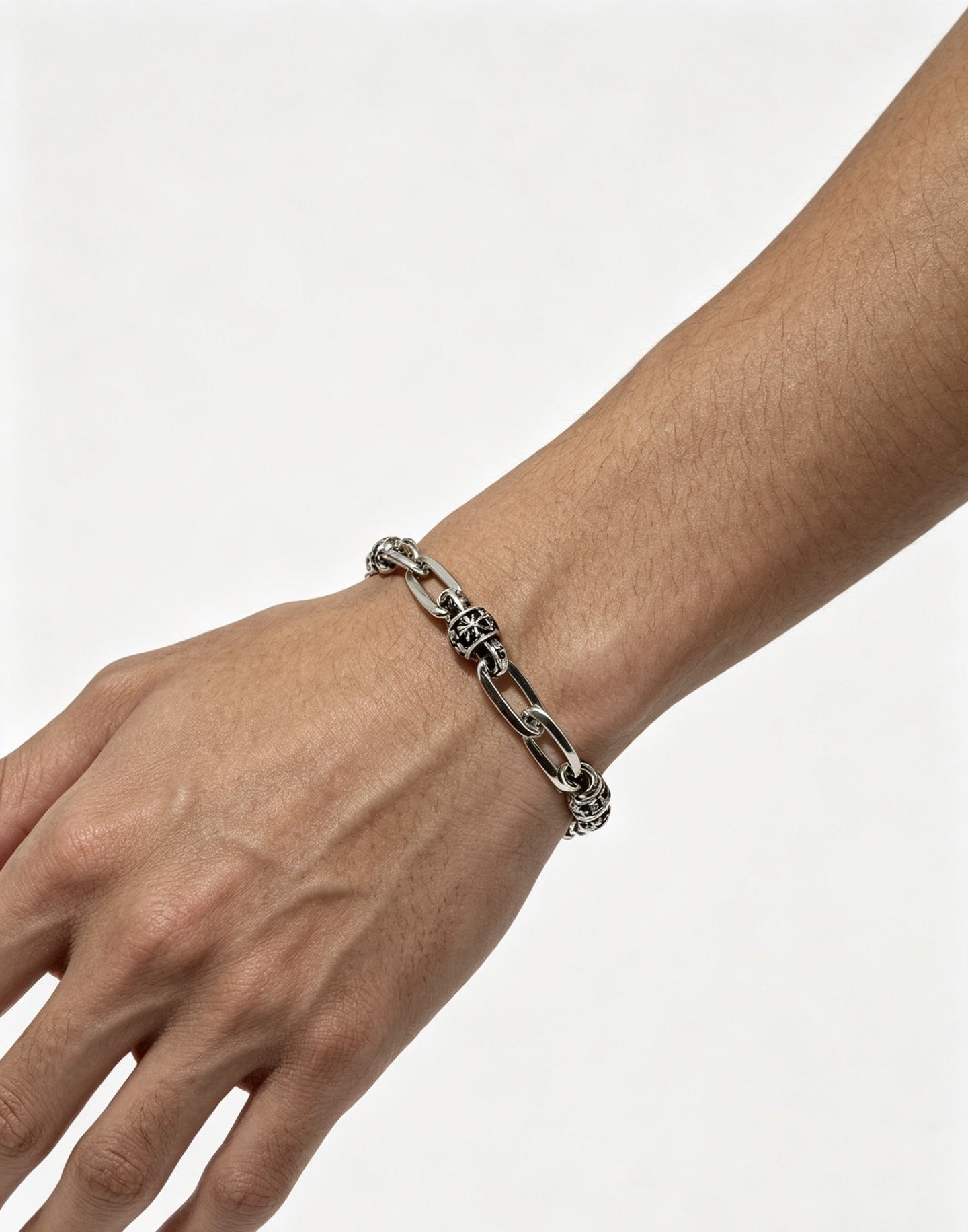 Chrome Hearts Sterling Silver Cross Bracelet