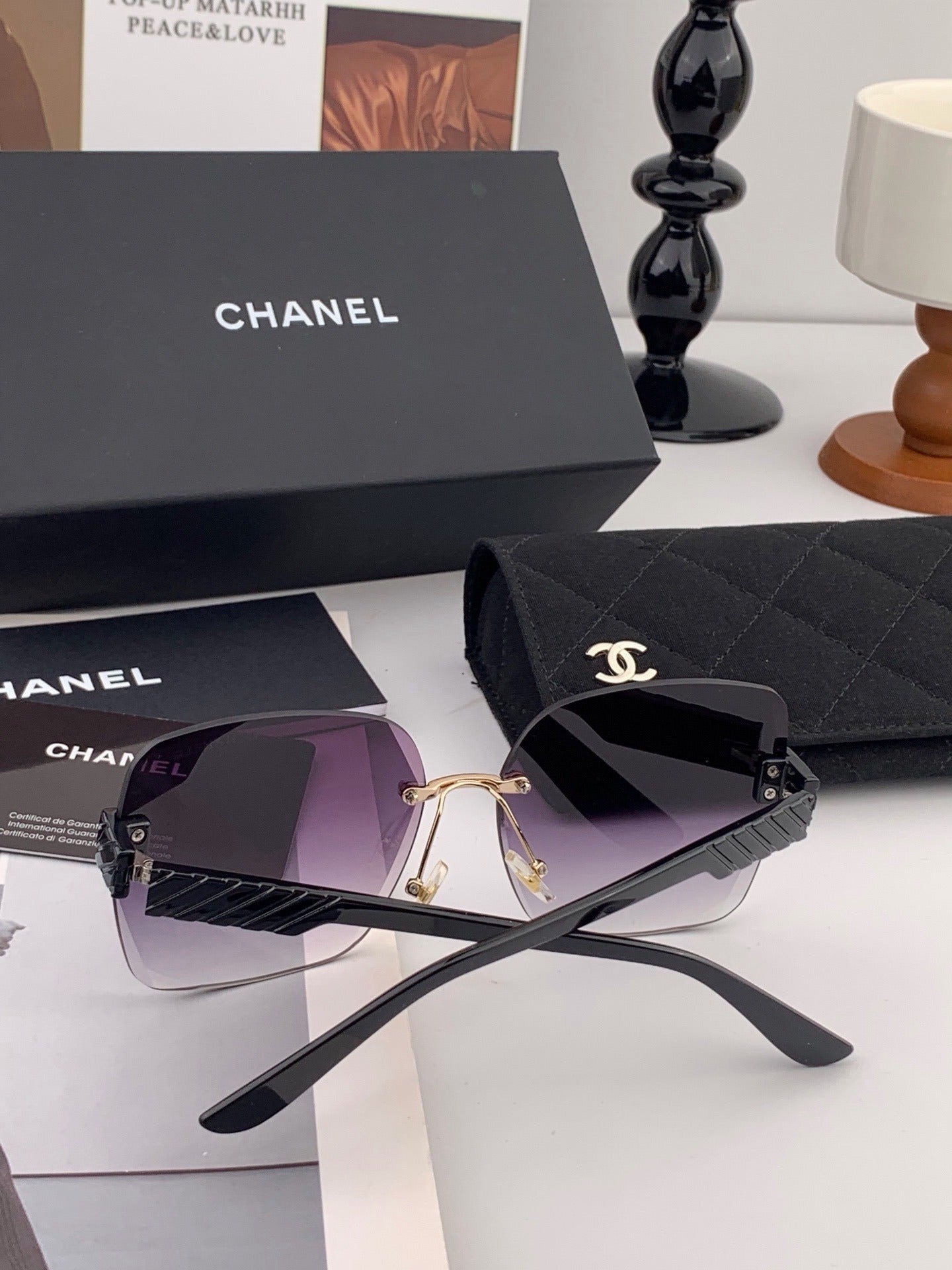 Chanel Nylon & Stainless Steel Sunglasses