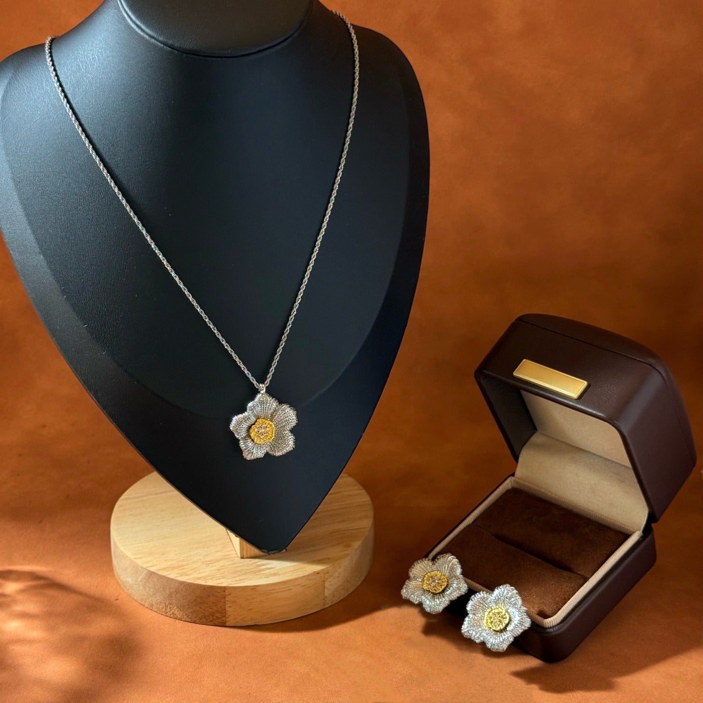 Buccellati Brass Floral Necklace