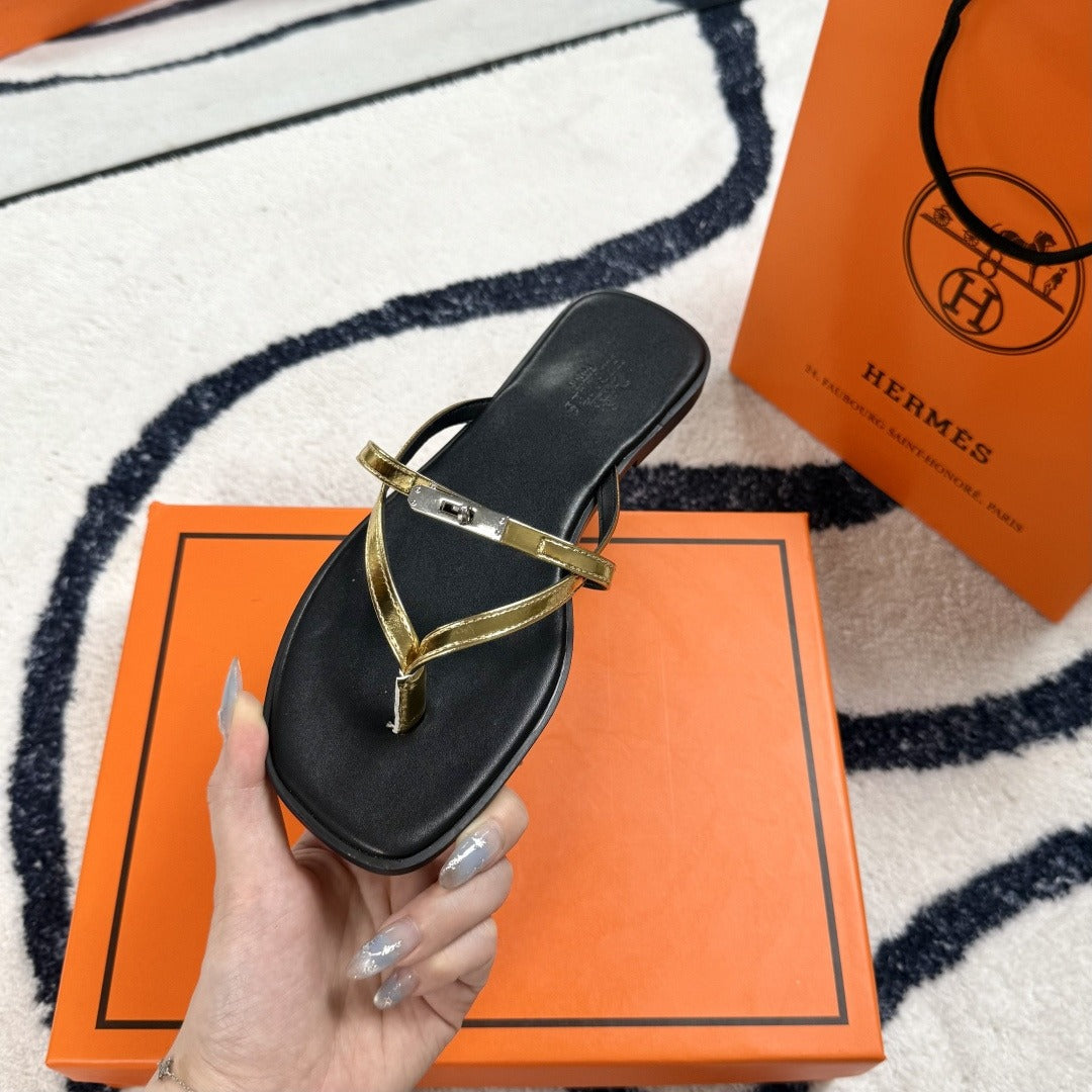 Hermes Leather Logo Slides