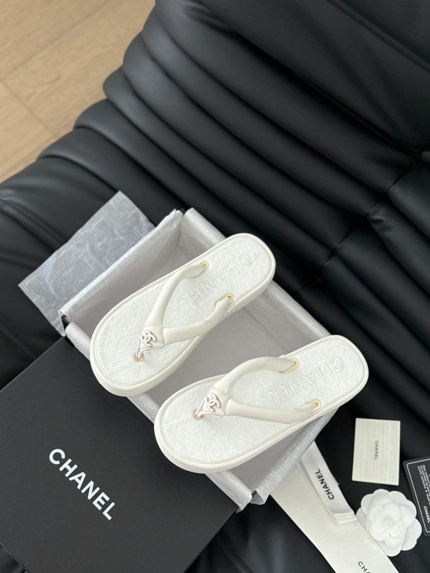 Chanel Leather Slides