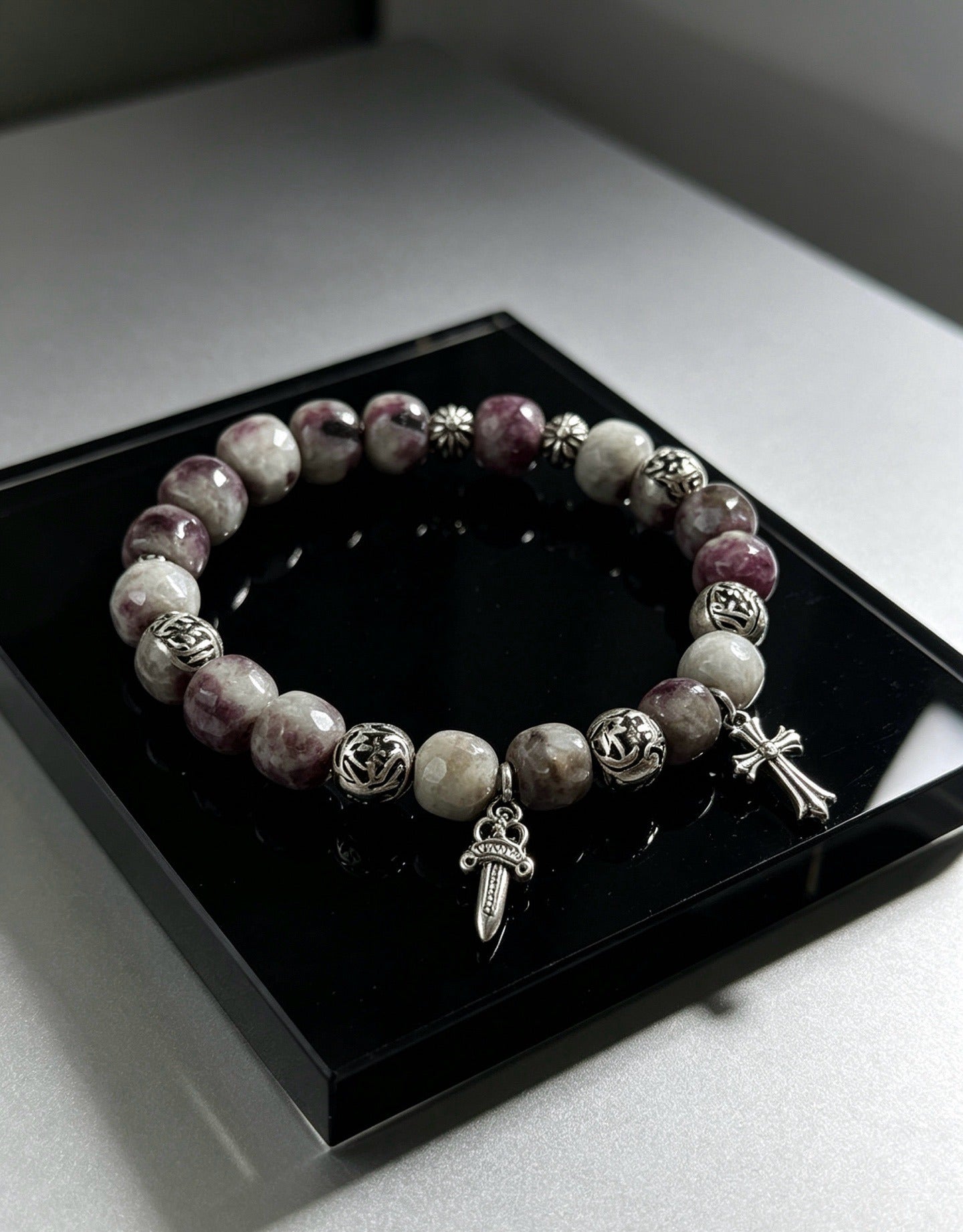Chrome Hearts Sterling Silver Cross Bracelet
