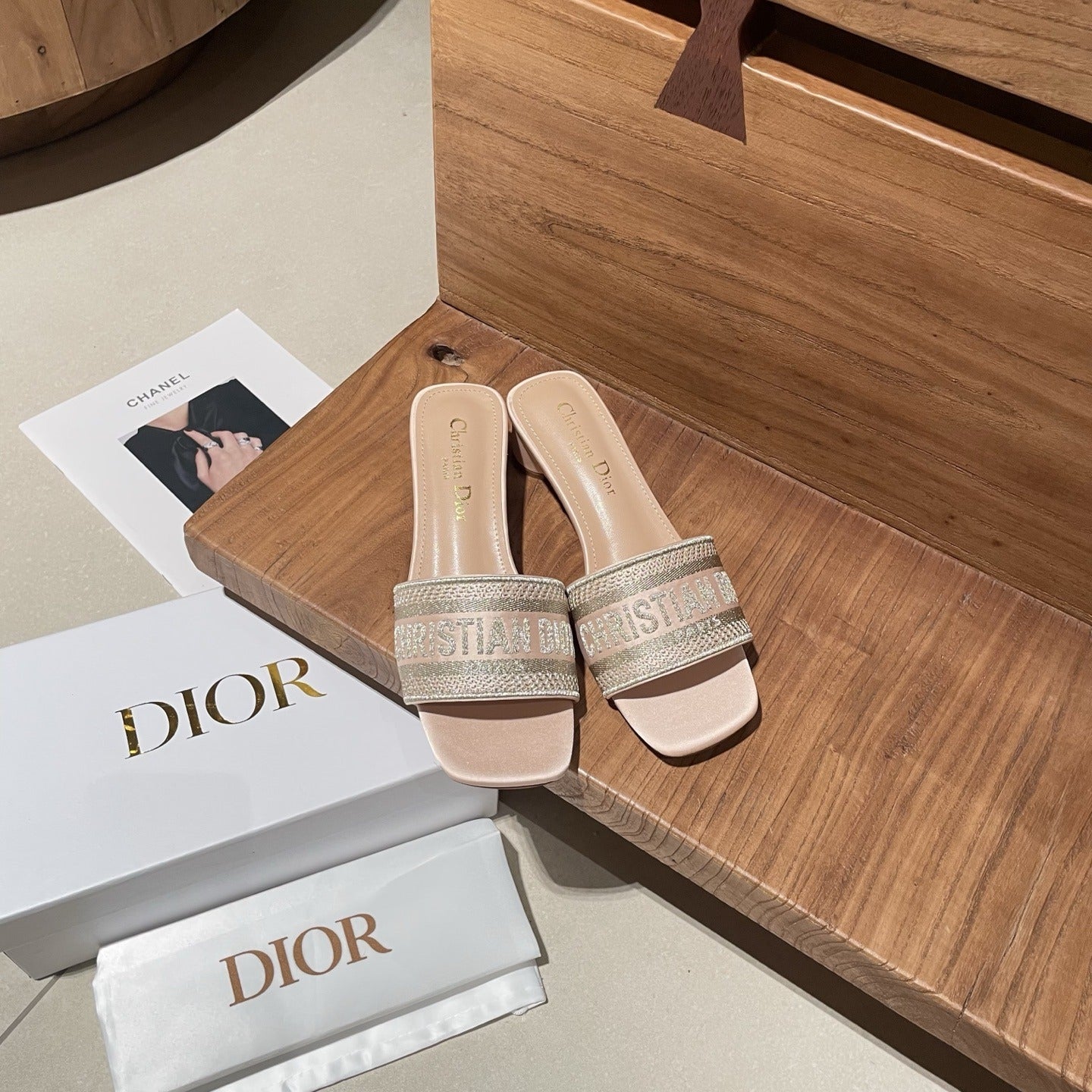 Dior Embroidered Slides