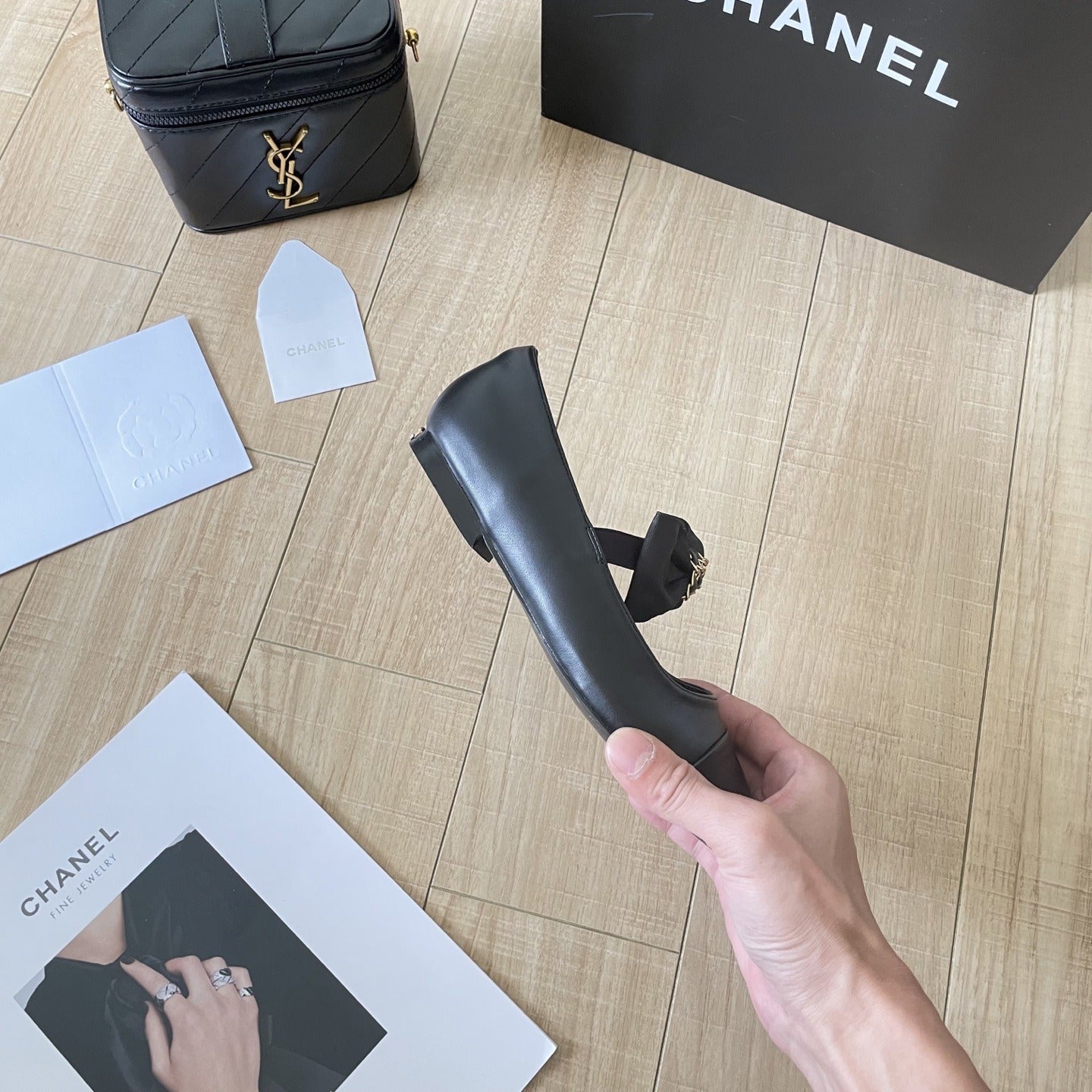 Chanel Leather Bow Shoes