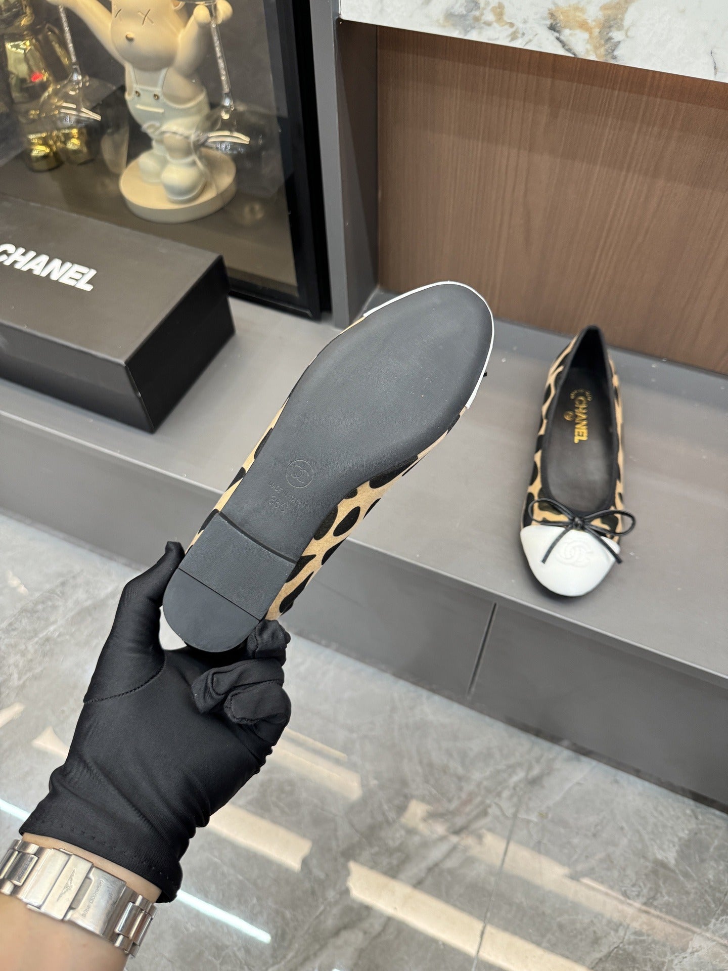 Chanel Lambskin Leather Bow Shoes