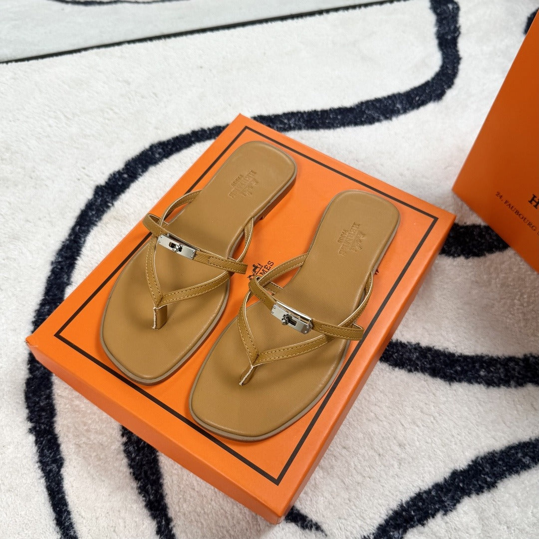 Hermes Leather Logo Slides
