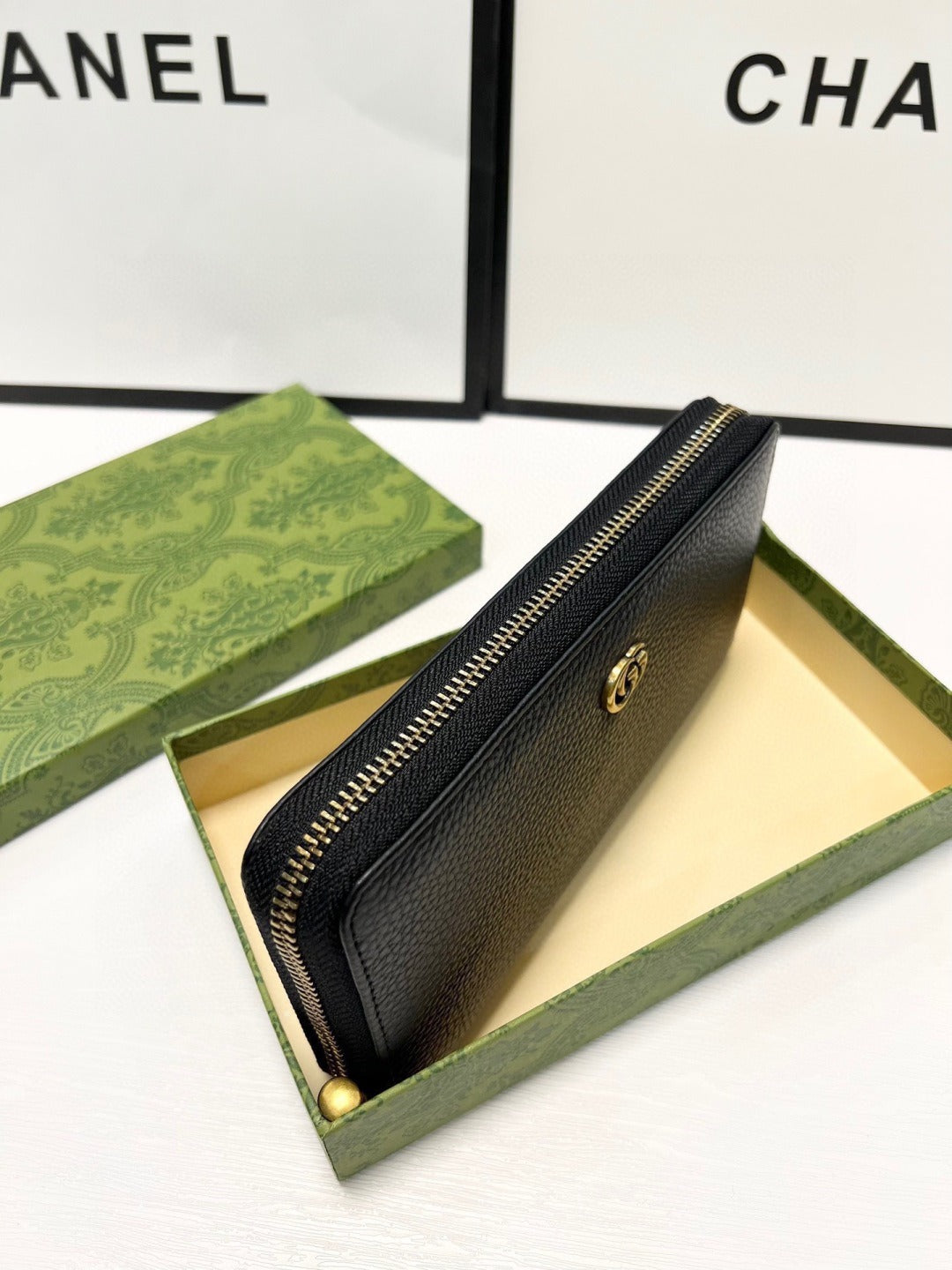 Chanel Black Zip Wallet